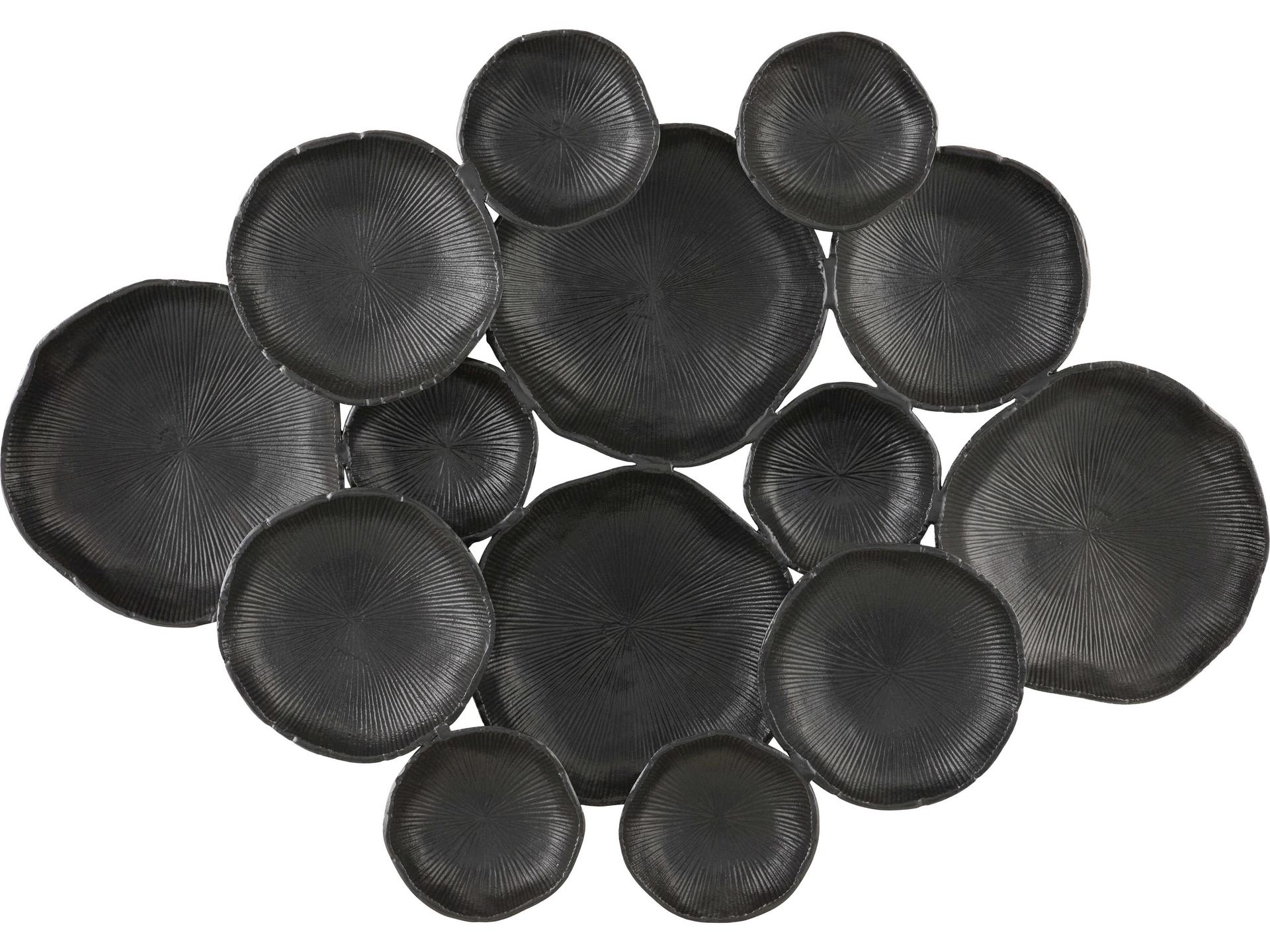 Aaina Mid-Century Modern Aluminum Wall Sculpture in Black
