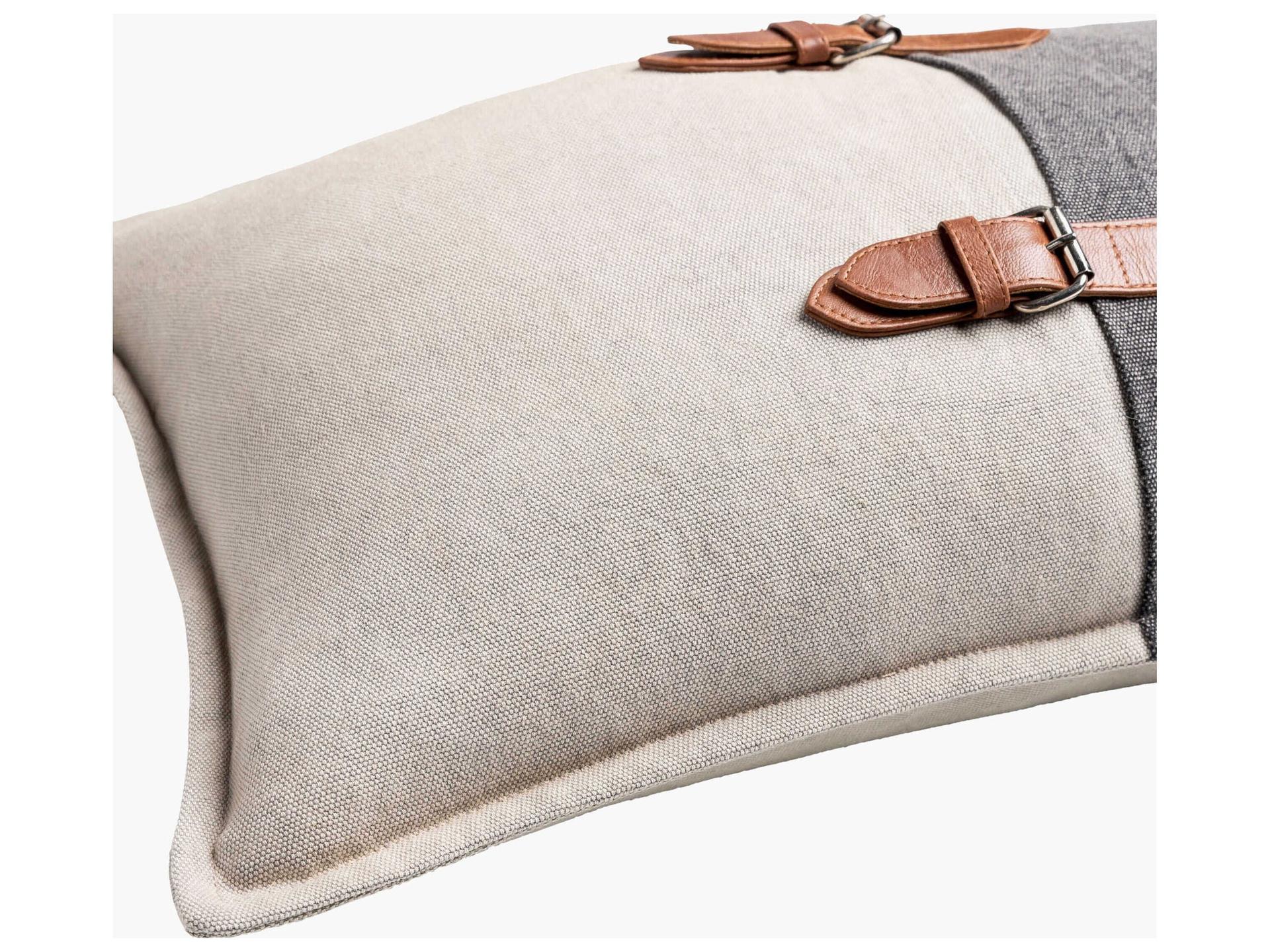 Surya Branson Medium Gray / Black / Brown Pillow