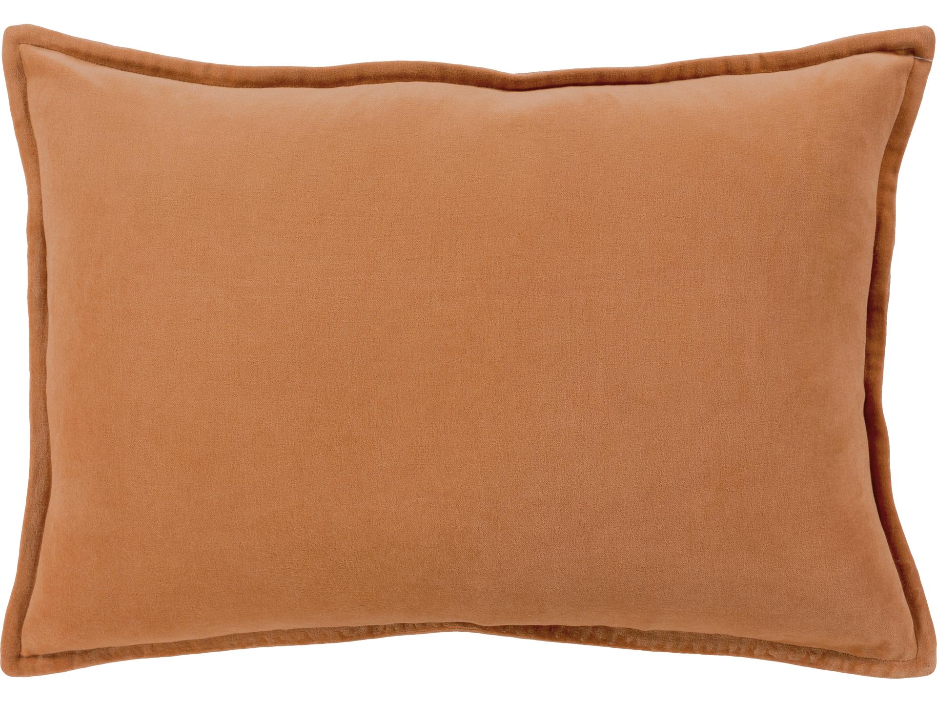 Cotton Velvet Square Decorative Pillow in Brown