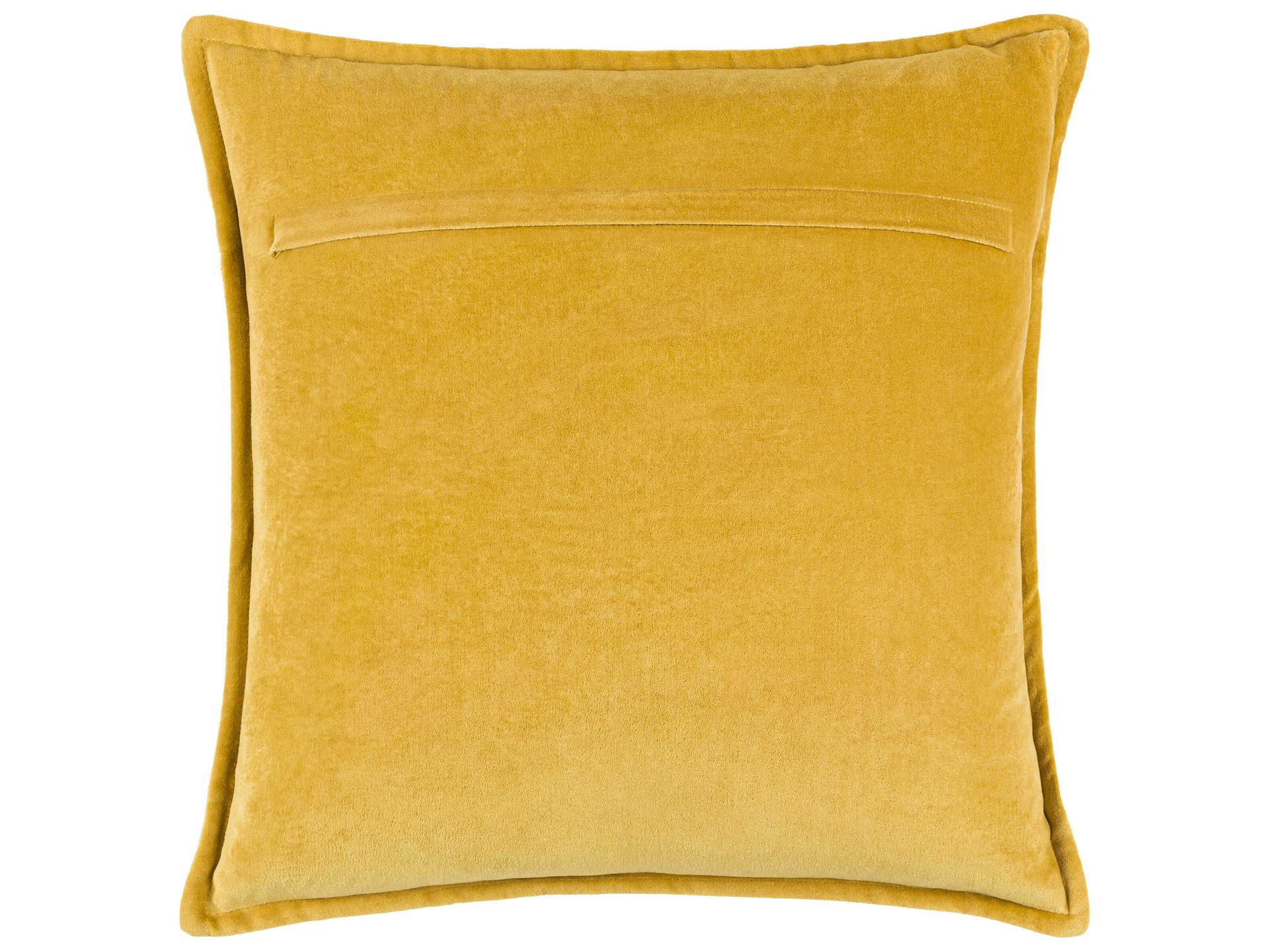 Surya Cotton Velvet Yellow Pillow