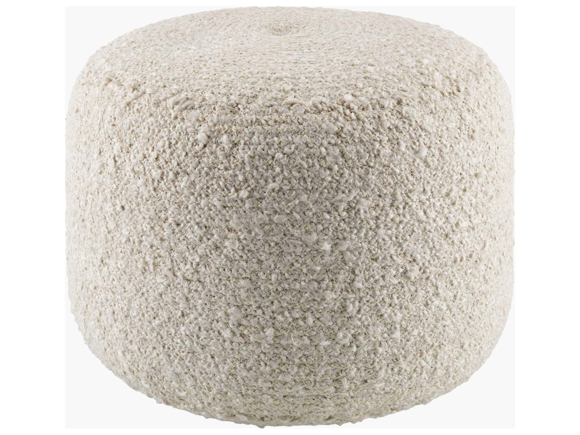 Iverson Upholstered Pouf in Cotton and Polyester Blend