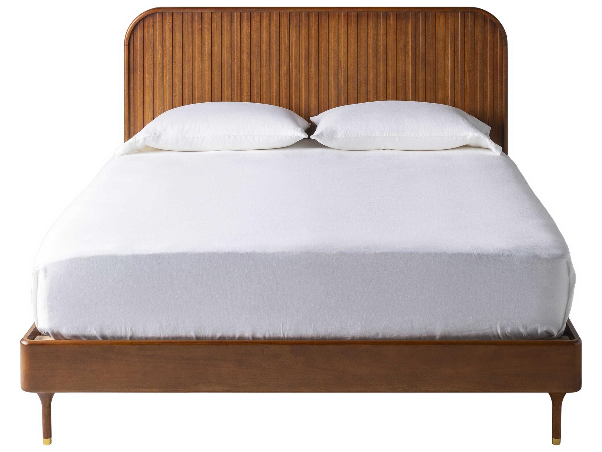 Surya Madri Brown Poplar Wood King Platform Bed
