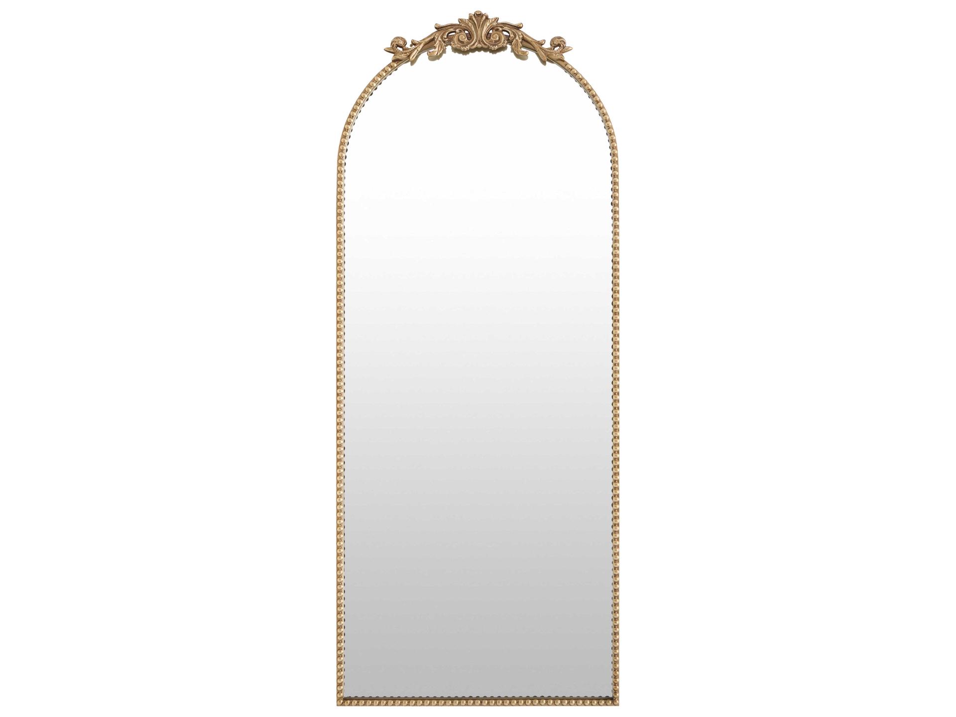 Aarlen Traditional Full Length Mirror in Antiqued Gold