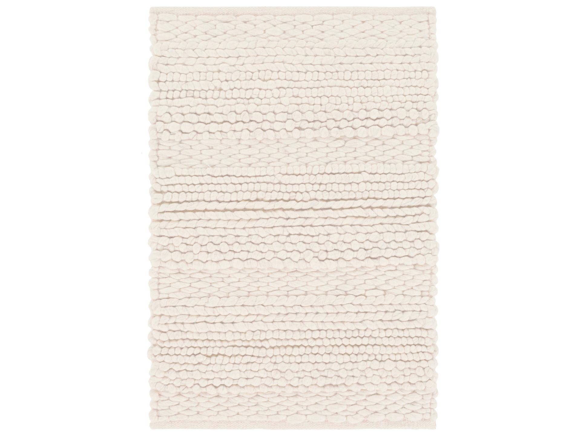 Tahoe Hand Woven No-Pile Area Rug in Ivory and Charcoal