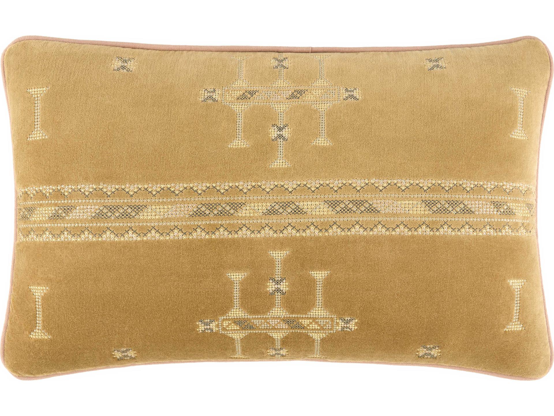 Surya Velour Mustard Pillow