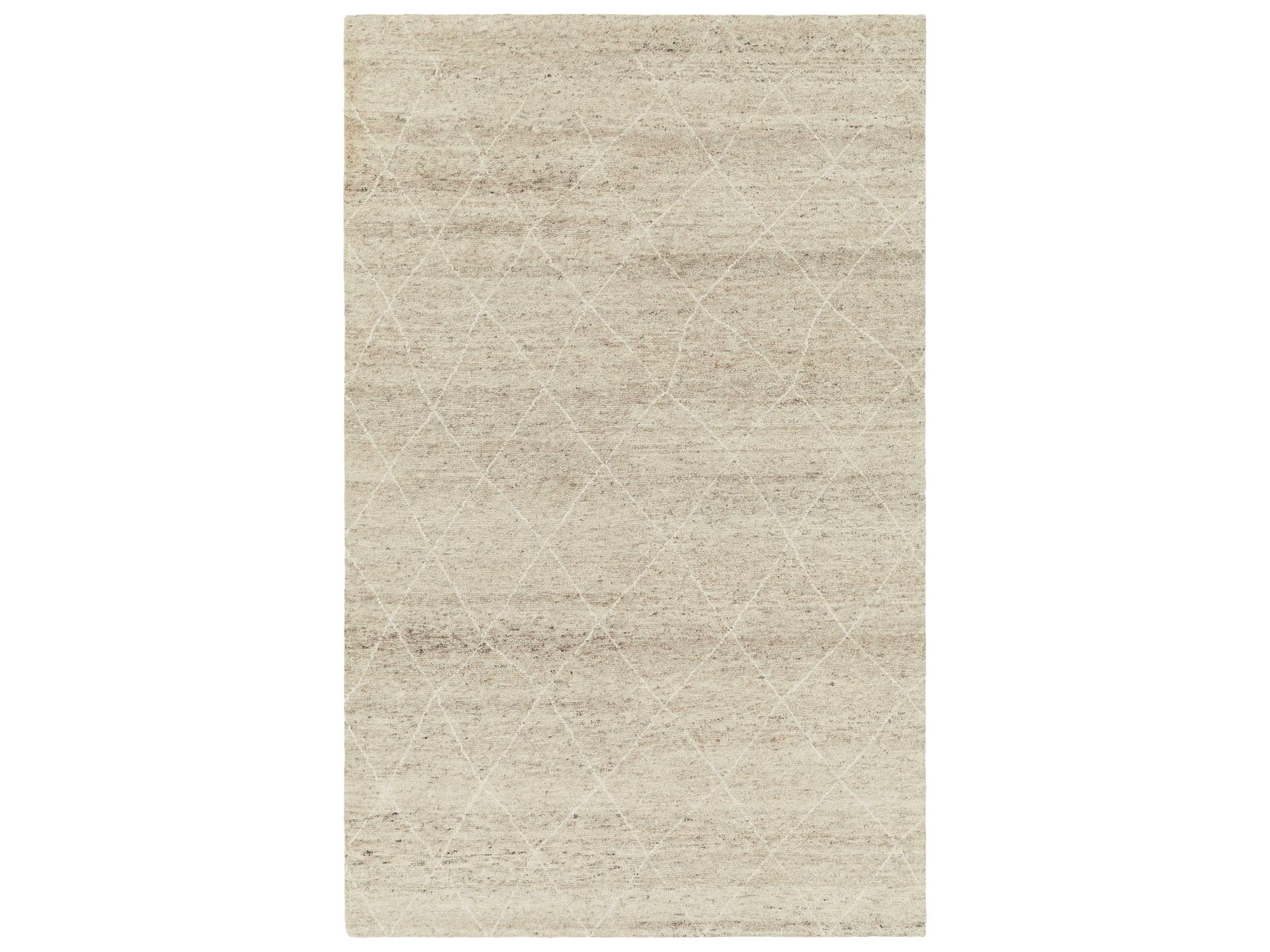 Zara Hand-Knotted Wool Area Rug Beige Global Inspired