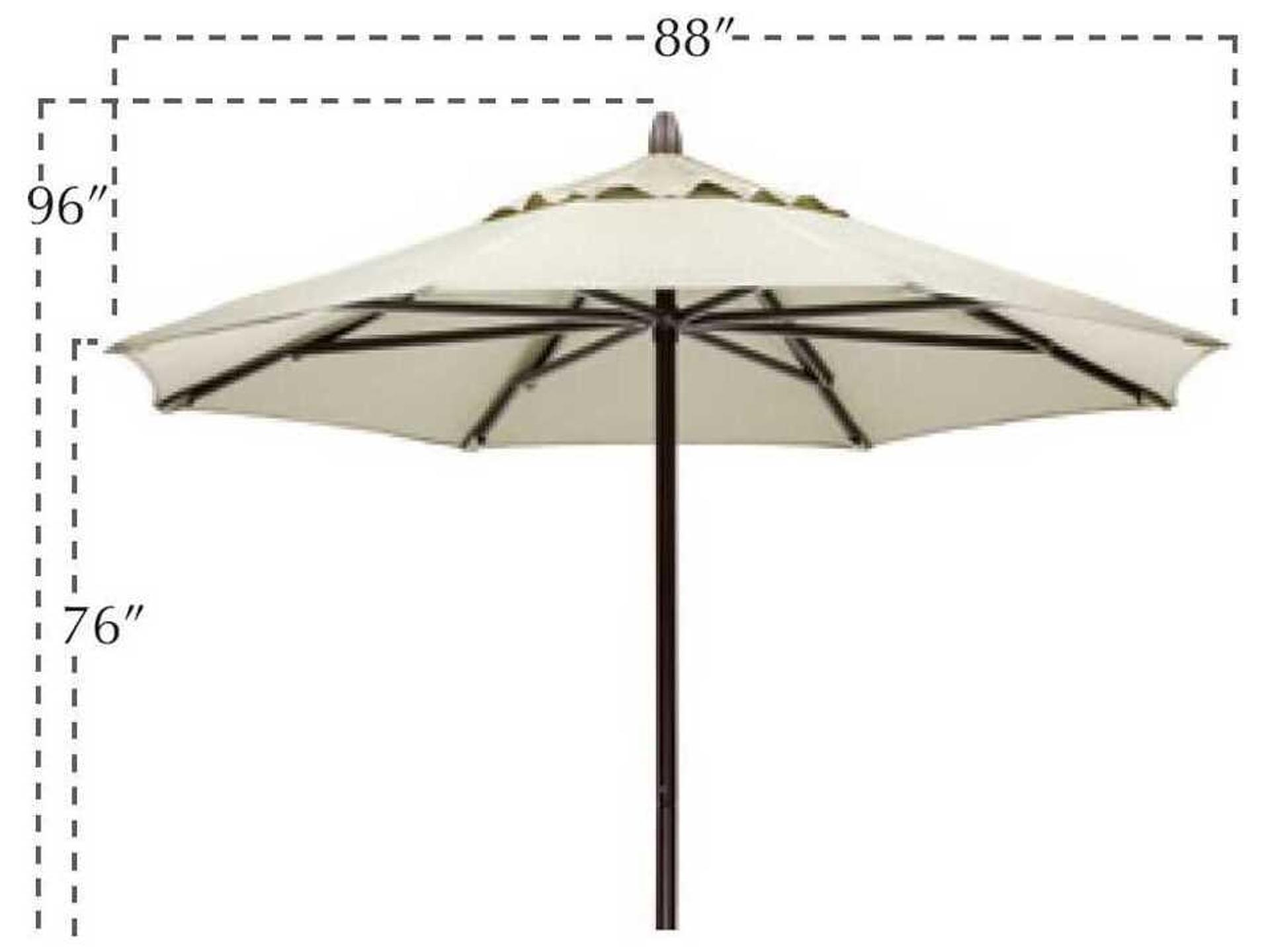 Telescope Casual Commercial Market Aluminum 7.5 Foot Octagonal Patio Umbrella