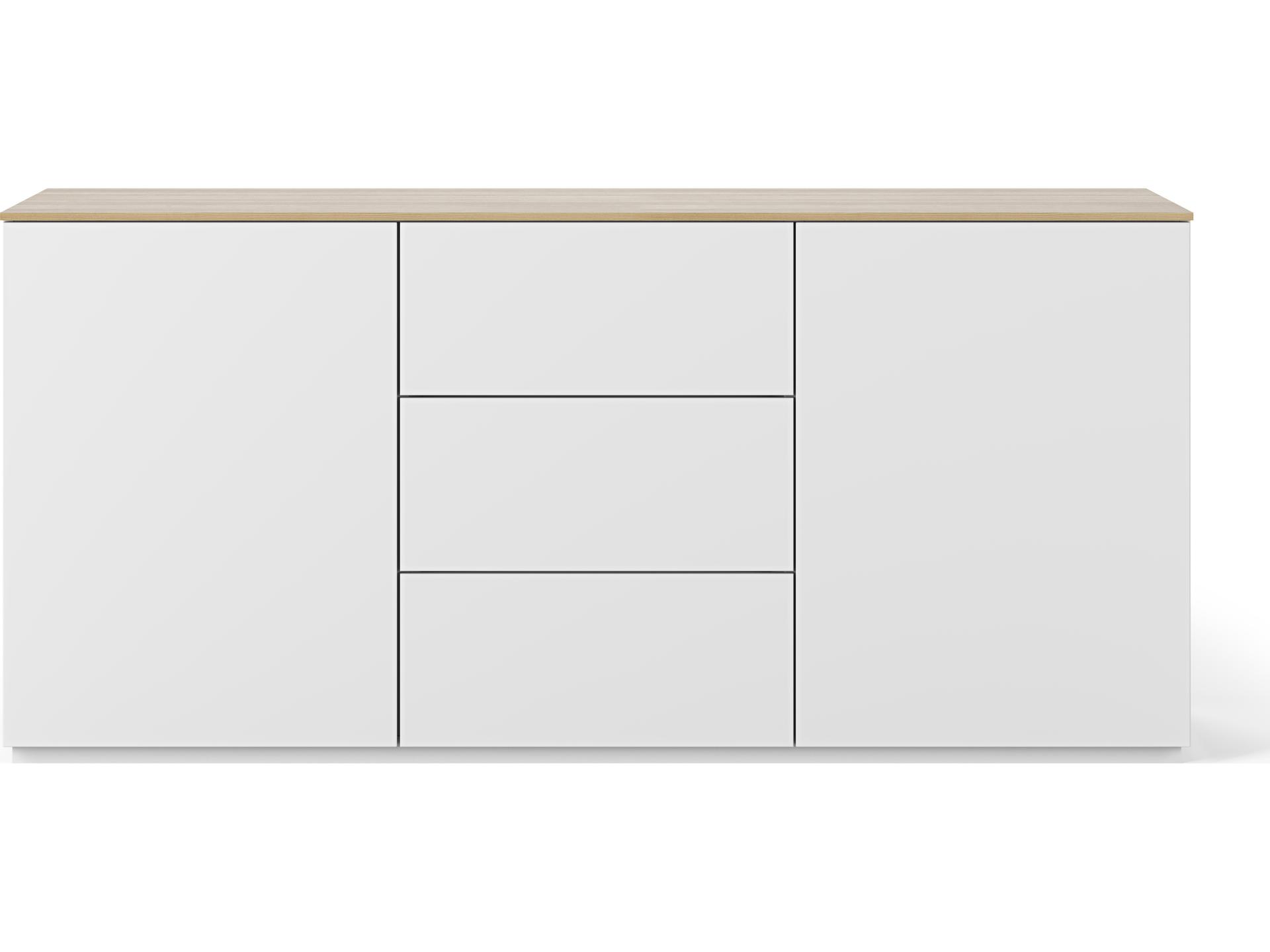 Join 71" Oak Wood Pure White Sideboard