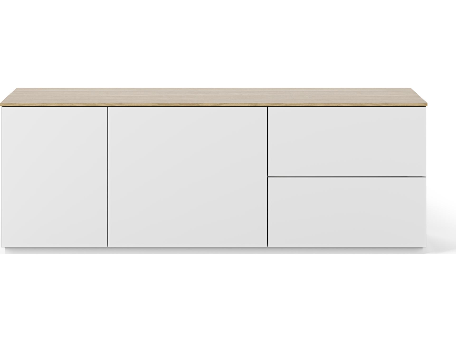 Join 63" Natural Wood Oak Pure White Sideboard