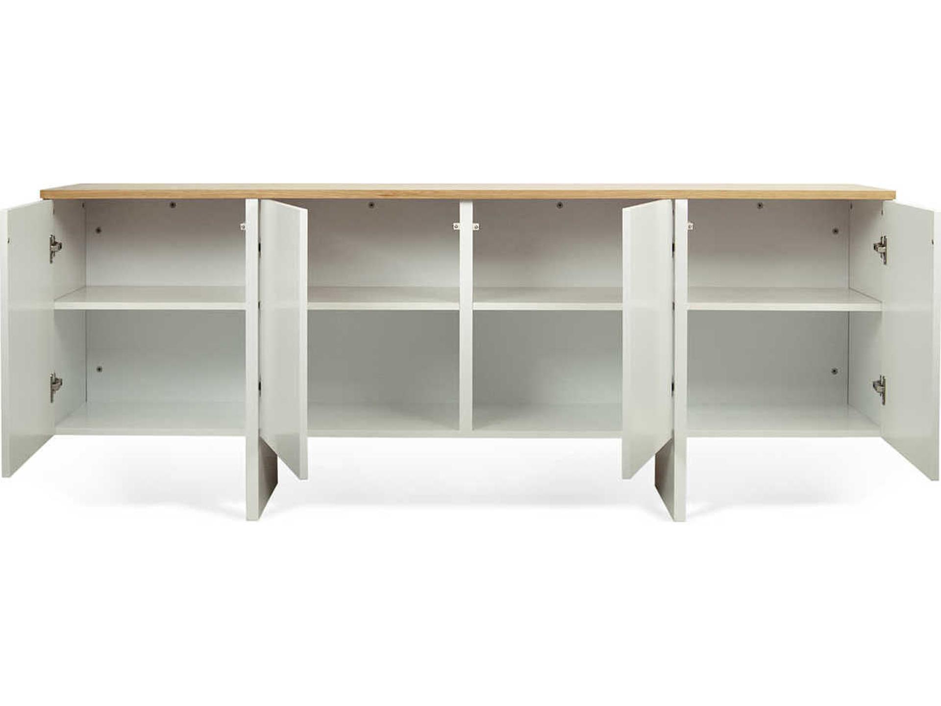 TemaHome Edge 79" Pure White Oak Sideboard