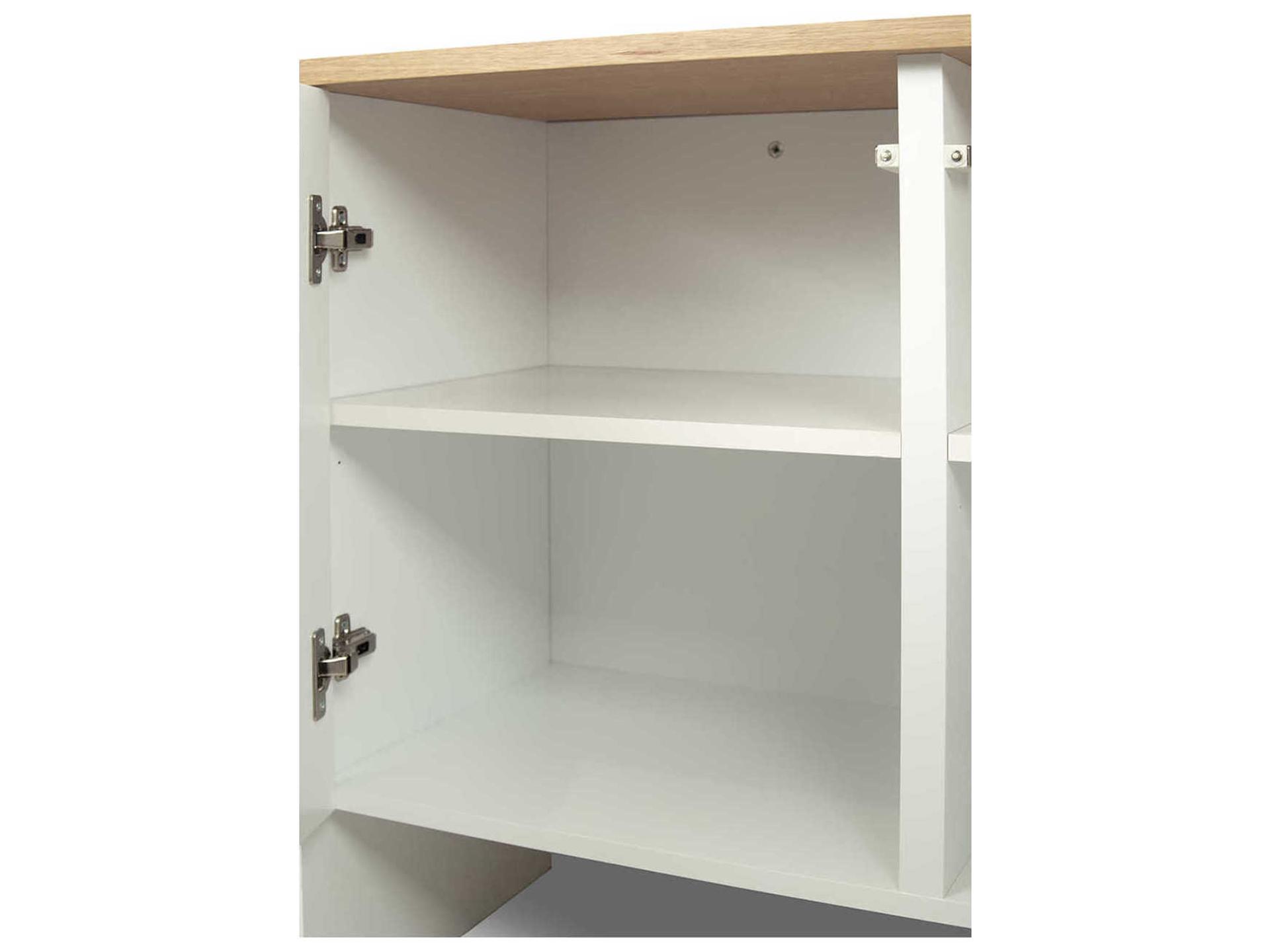 TemaHome Edge 79" Pure White Oak Sideboard