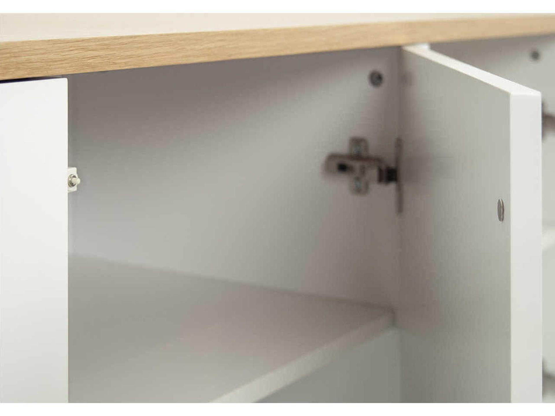 TemaHome Edge 79" Pure White Oak Sideboard