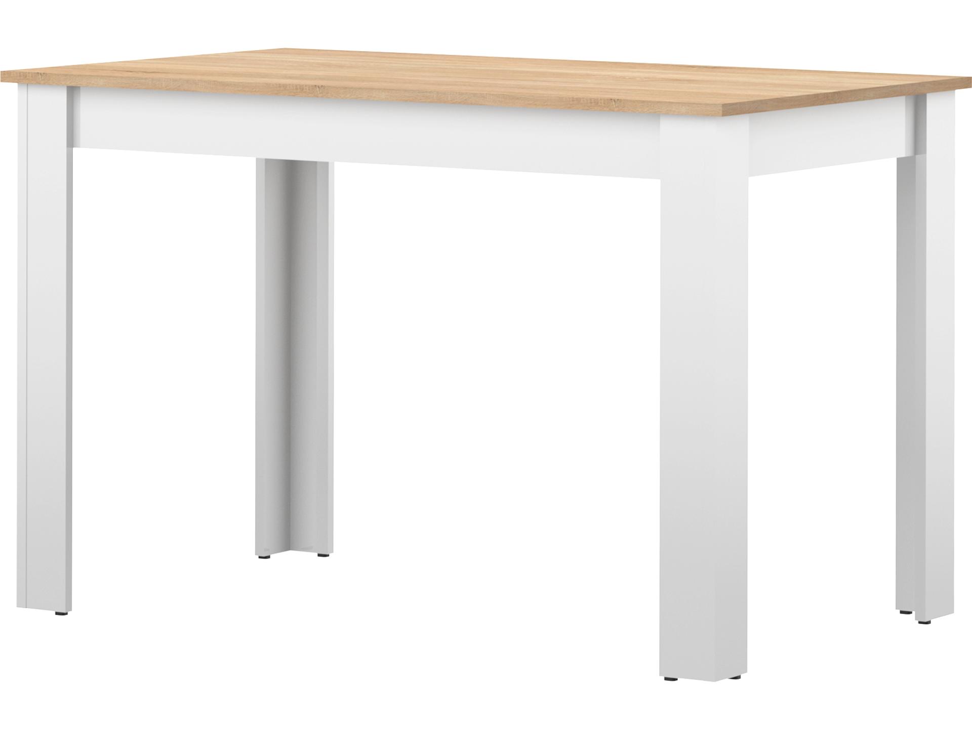 Nice Rectangular Wood White Oak Color Dining Table