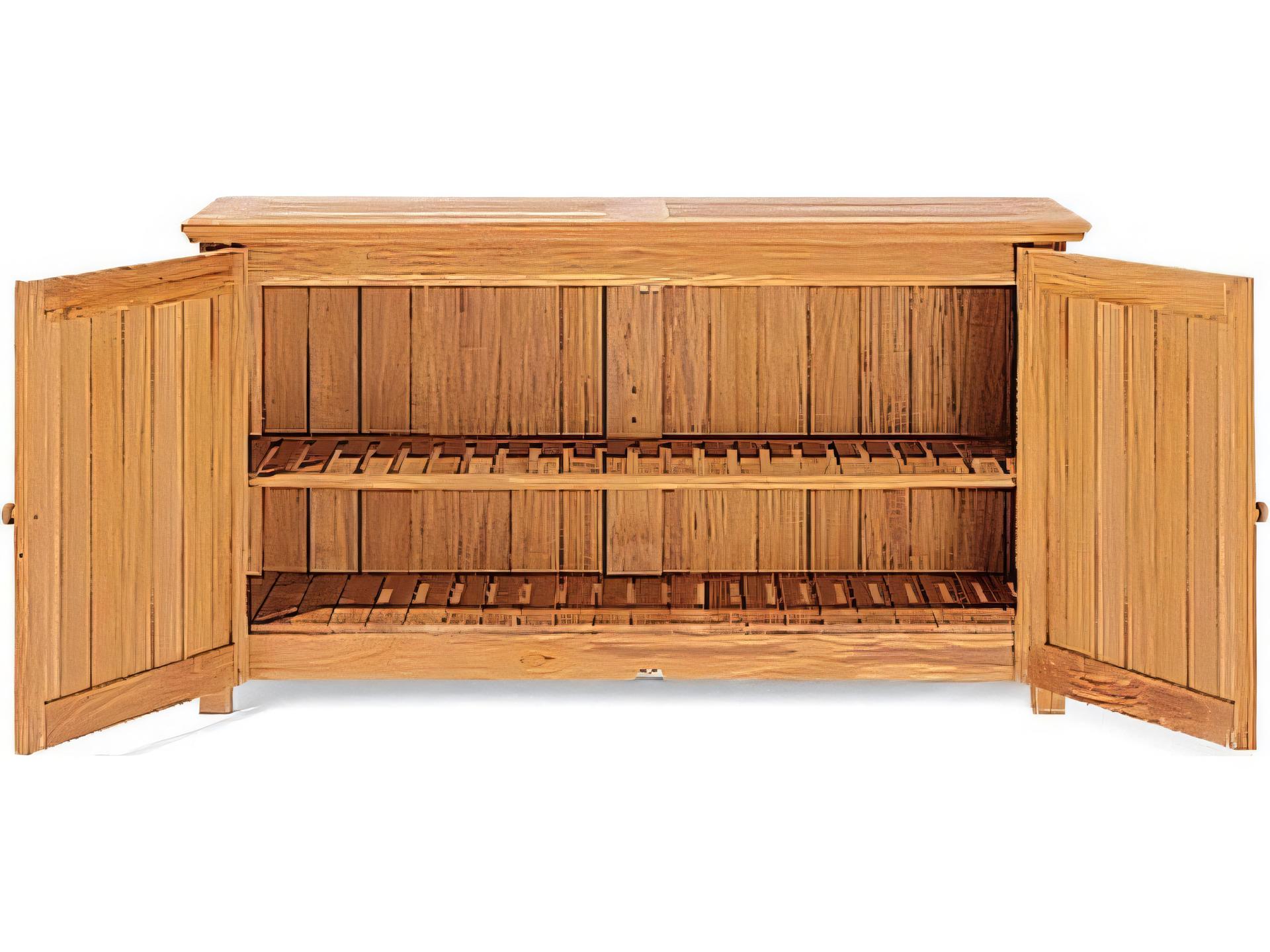 54-Inch Grade A Teak Outdoor Storage Chest Cabinet