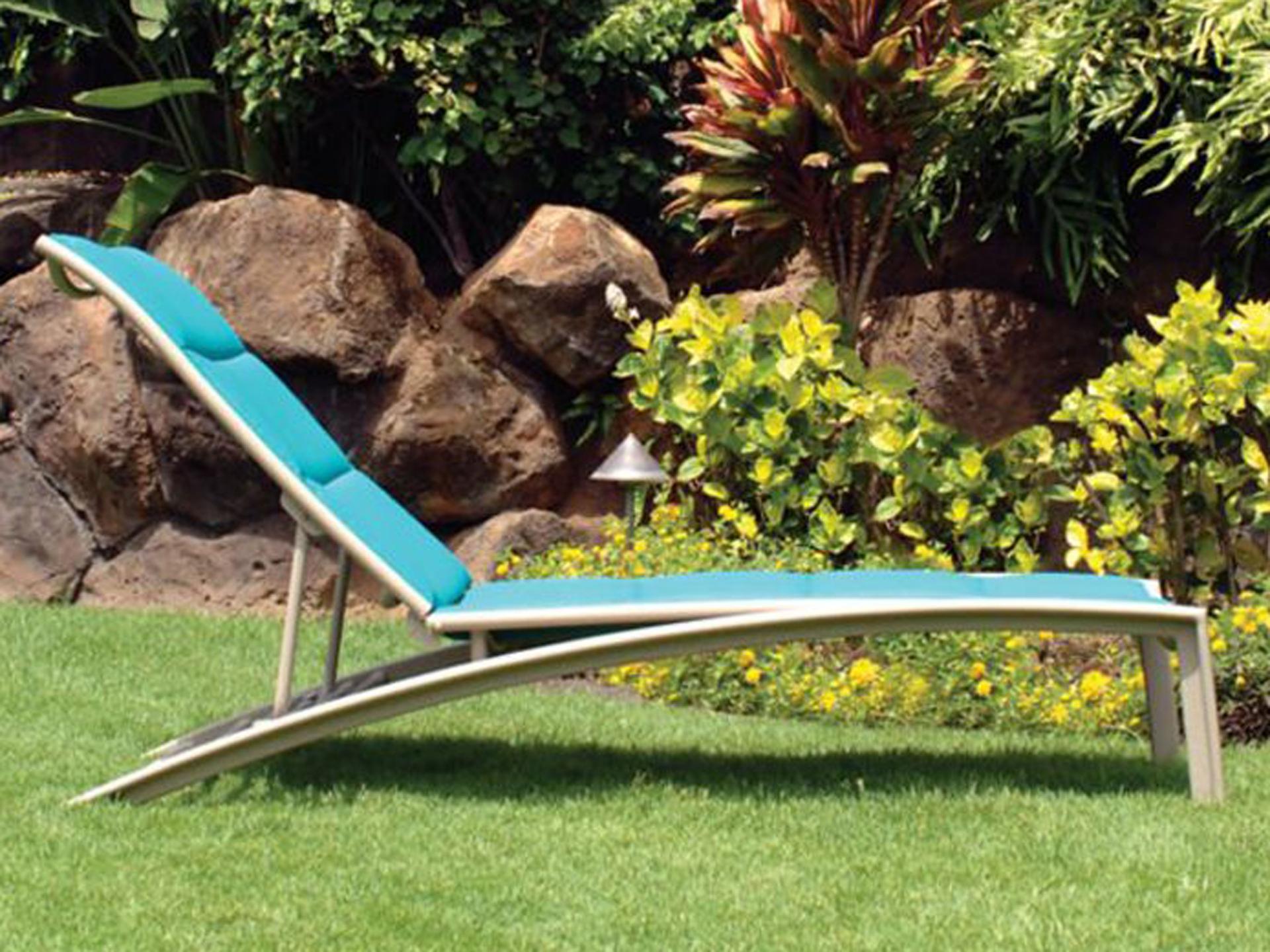 Tropitone South Beach Padded Sling Aluminum Outdoor Patio Chaise Lounge