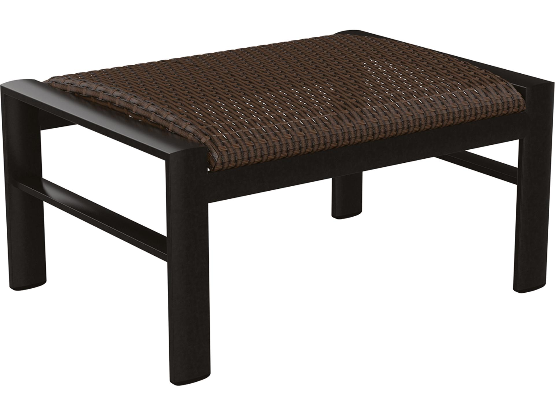 Kenzo Woven Aluminum Wicker Patio Ottoman
