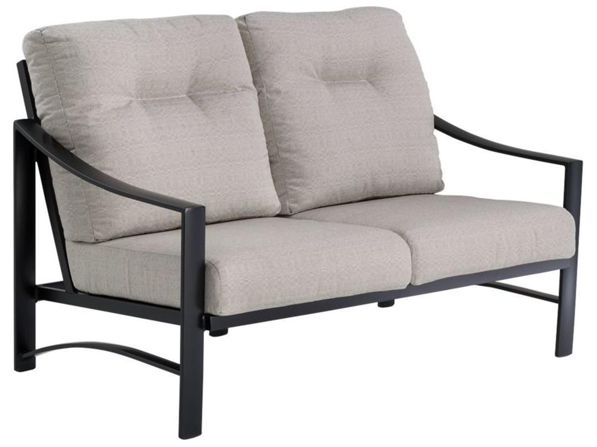 Kenzo Cushion Aluminum Outdoor Loveseat with RELAXplus Cushions