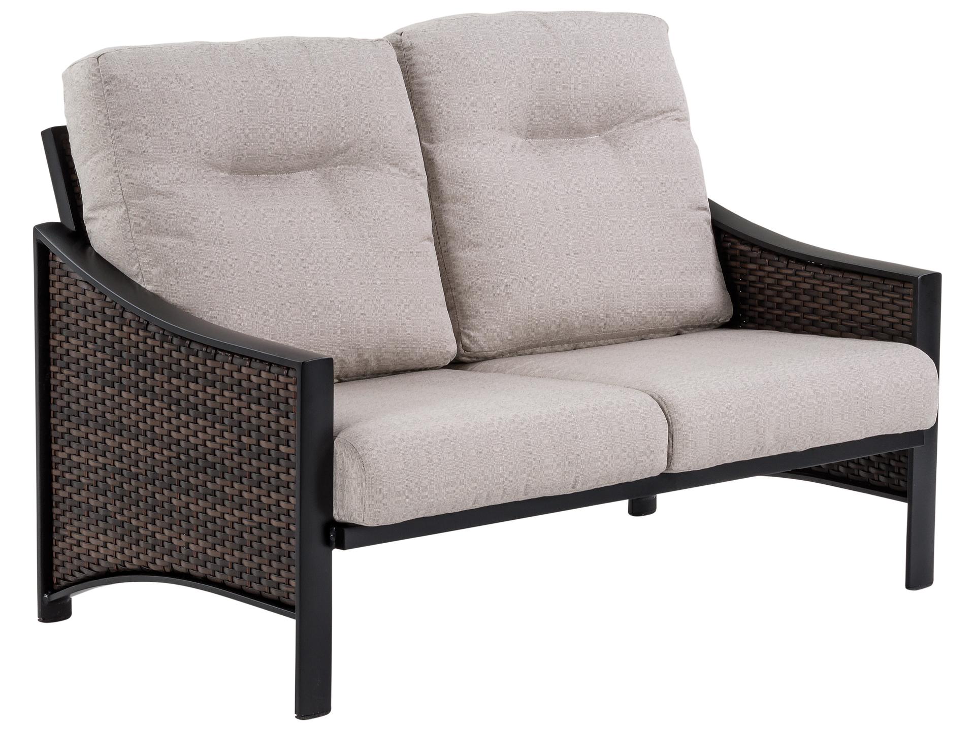 Kenzo Woven Wicker Cushion Outdoor Patio Loveseat