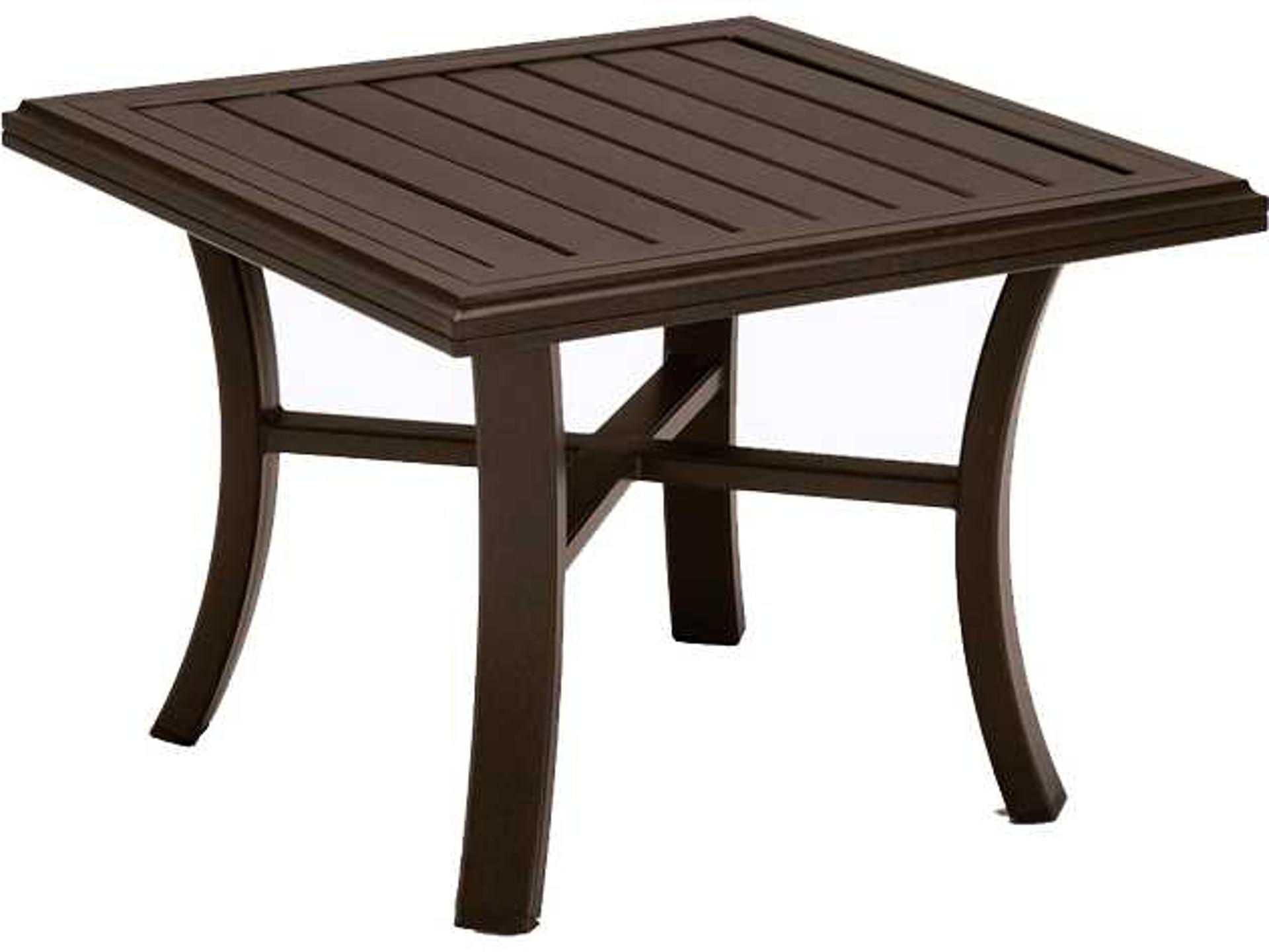 Banchetto Slat Aluminum Square Outdoor Patio End Table