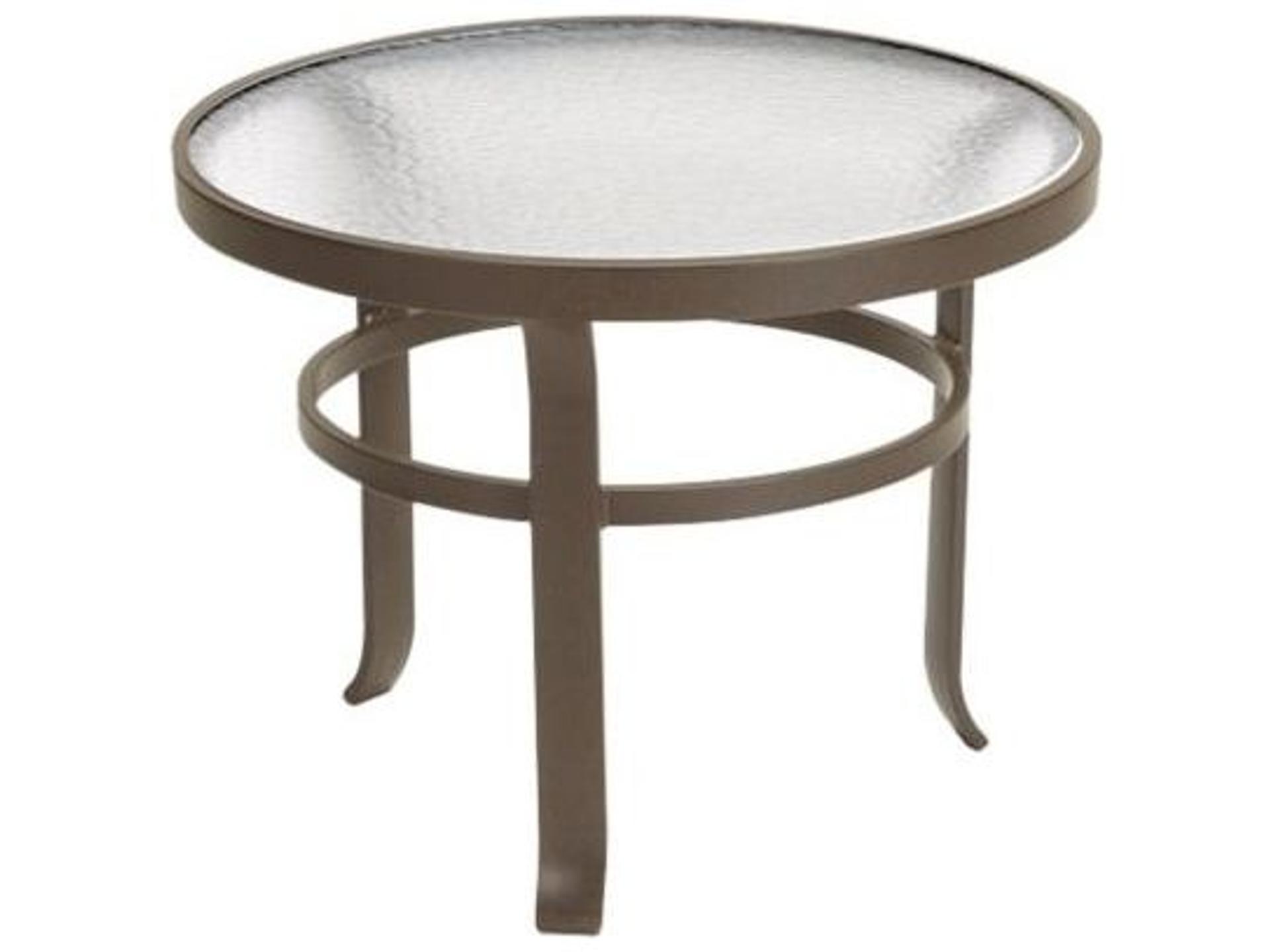Acrylic Cast Aluminum Round Tea Table