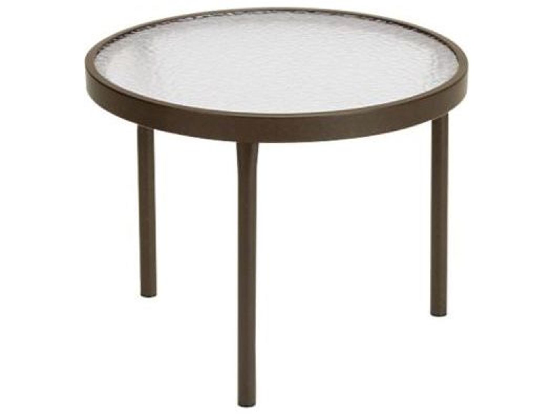 Acrylic Cast Aluminum Round Tea Table