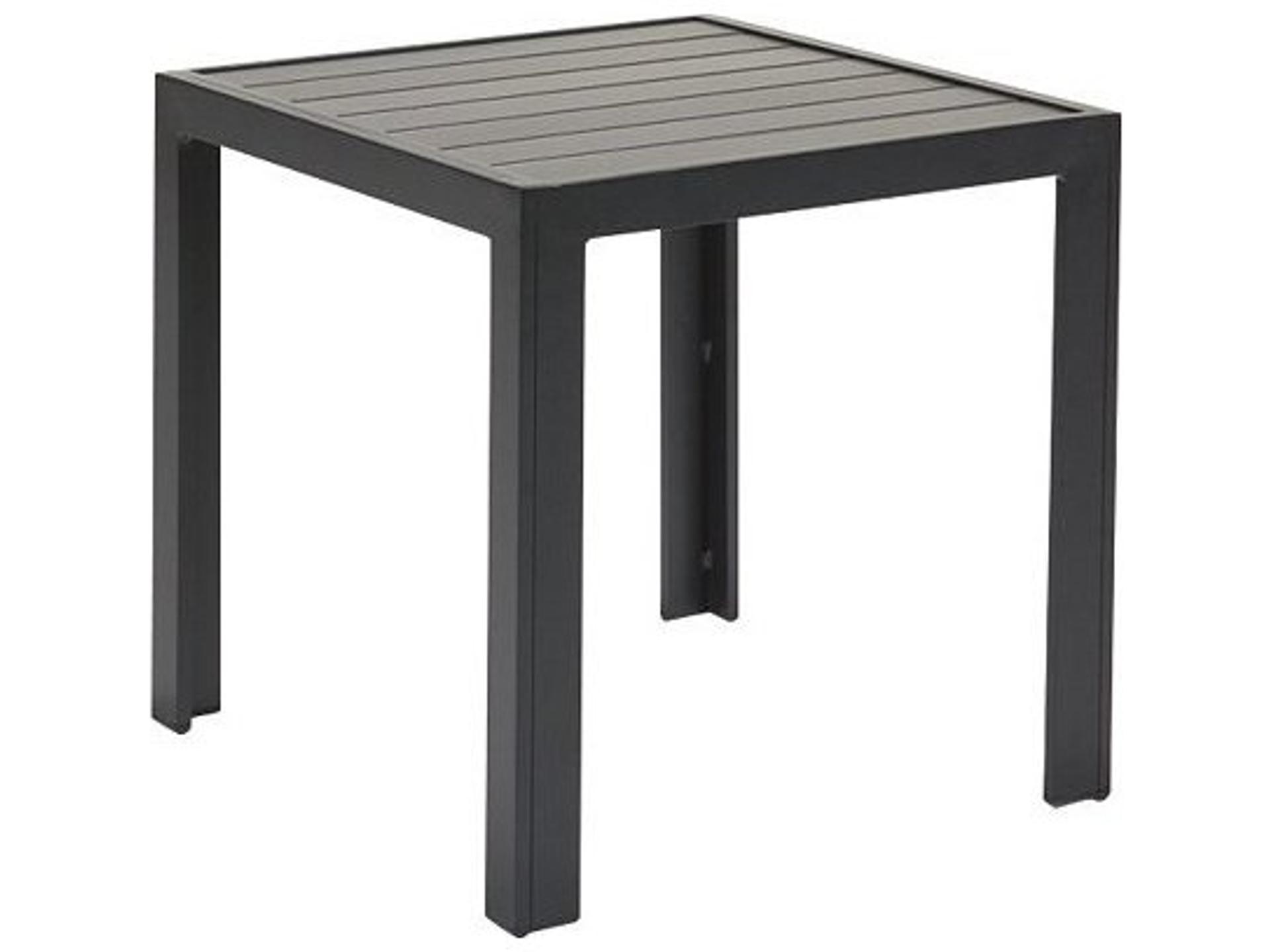 Aluminum Slat Square Patio End Table