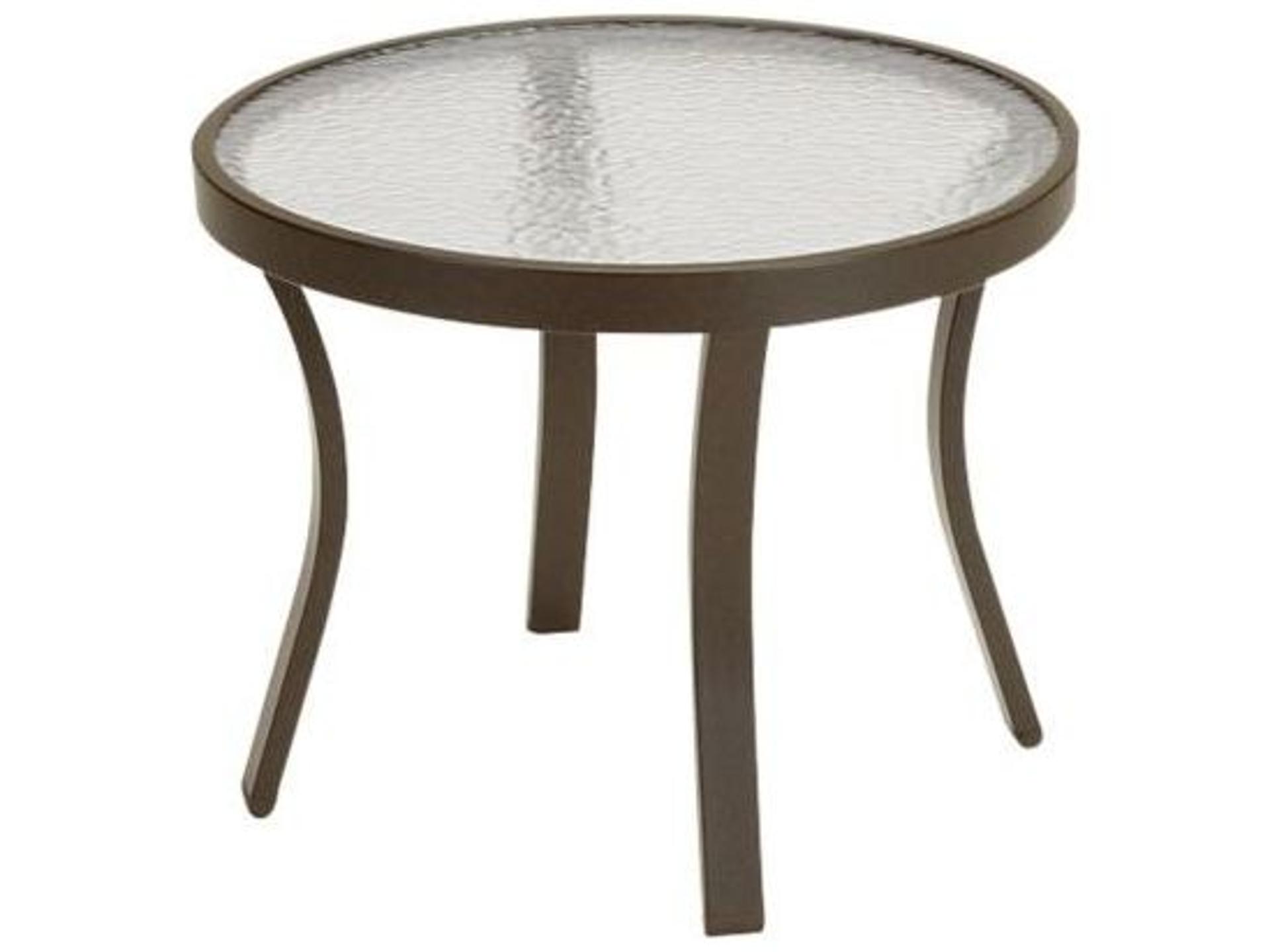 Acrylic Cast Aluminum Round Tea Table