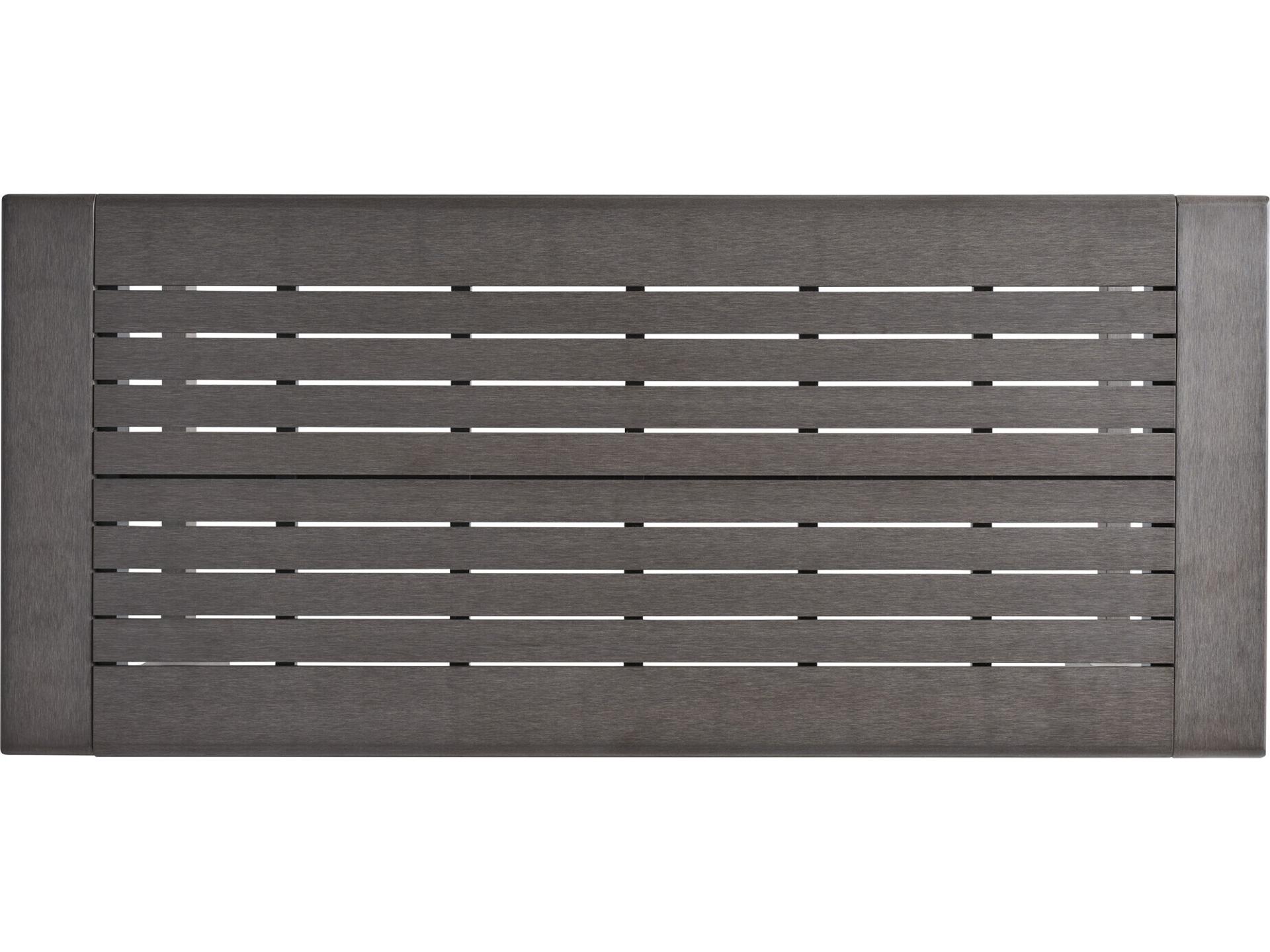 Tommy Bahama Outdoor Mozambique Synthetic Teak Taupe Rectangular Bistro Table