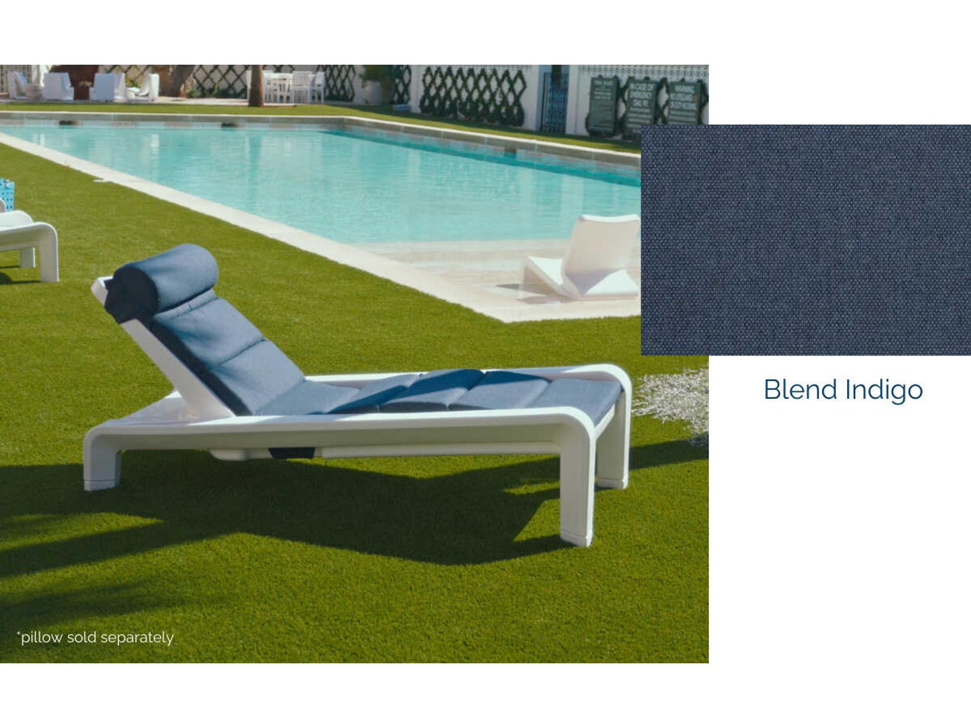 Deck Blend Indigo Chaise Sunbrella Cushion