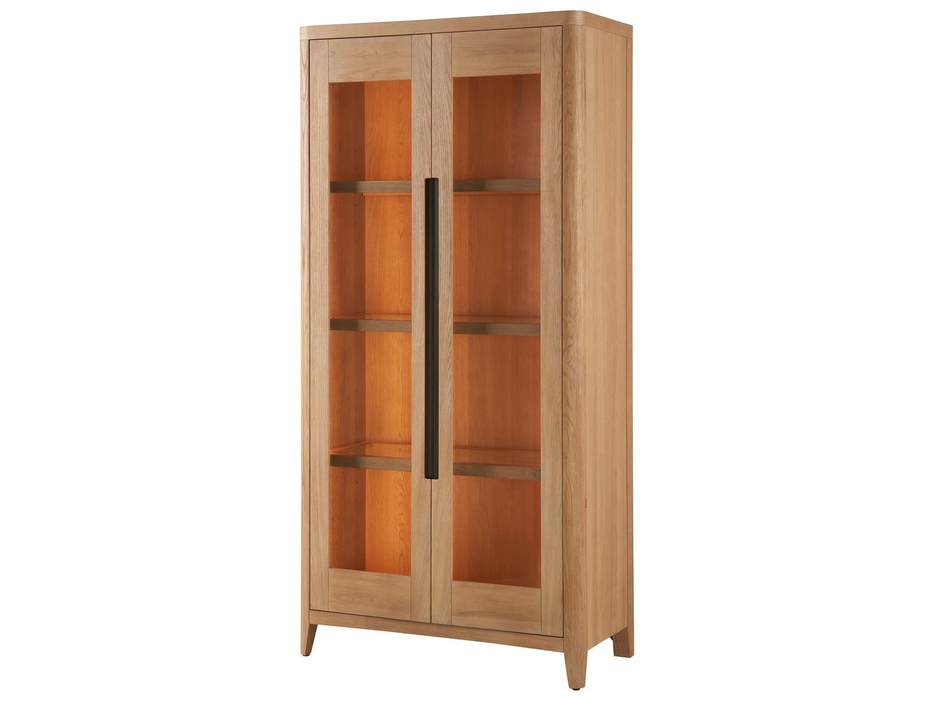 Modern Zella Display Cabinet in Natural Oak