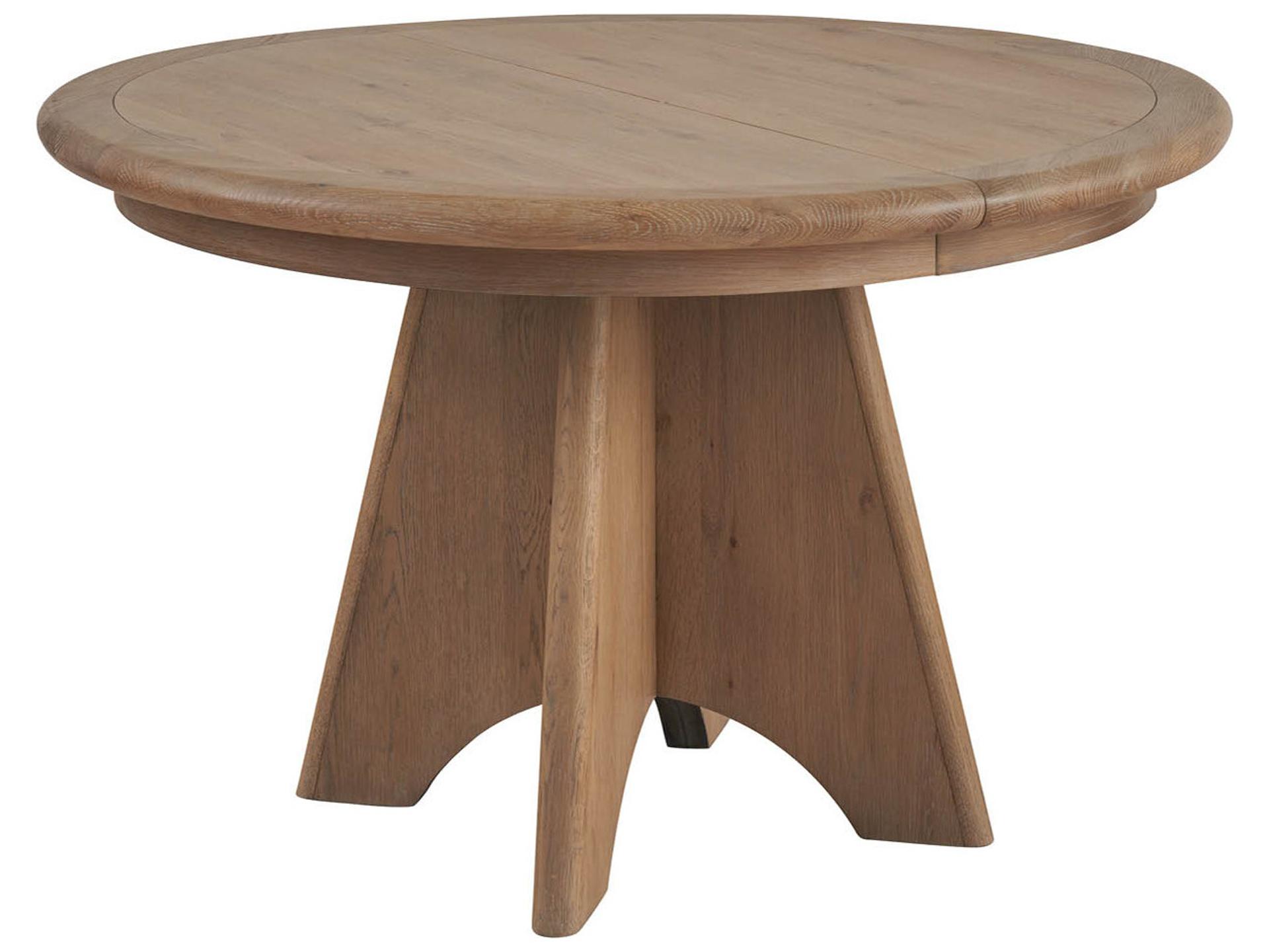 Griffith Park Canyon Round Dining Table with Leaf in Natural Wood