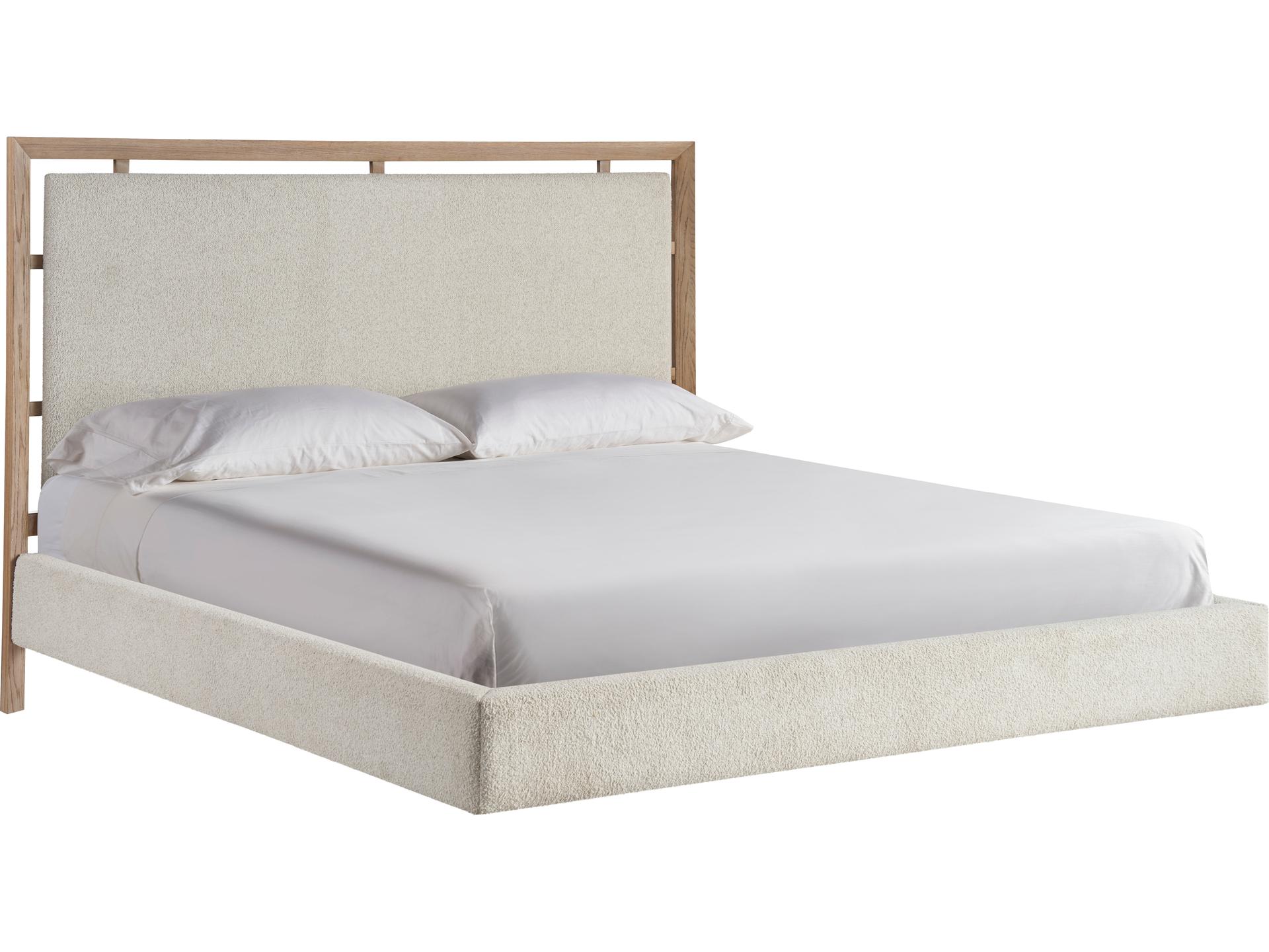 Avaline Beige Upholstered Queen Panel Bed