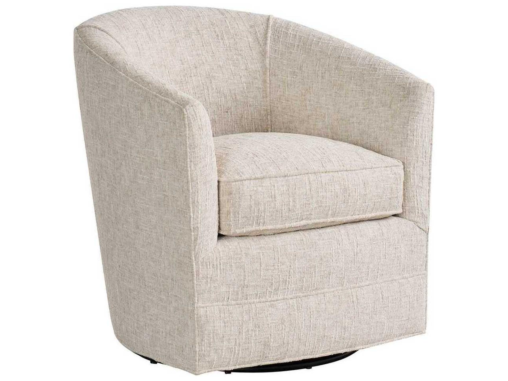 Burke Swivel Lounge Chair in Rani Arctic Performance Fabric