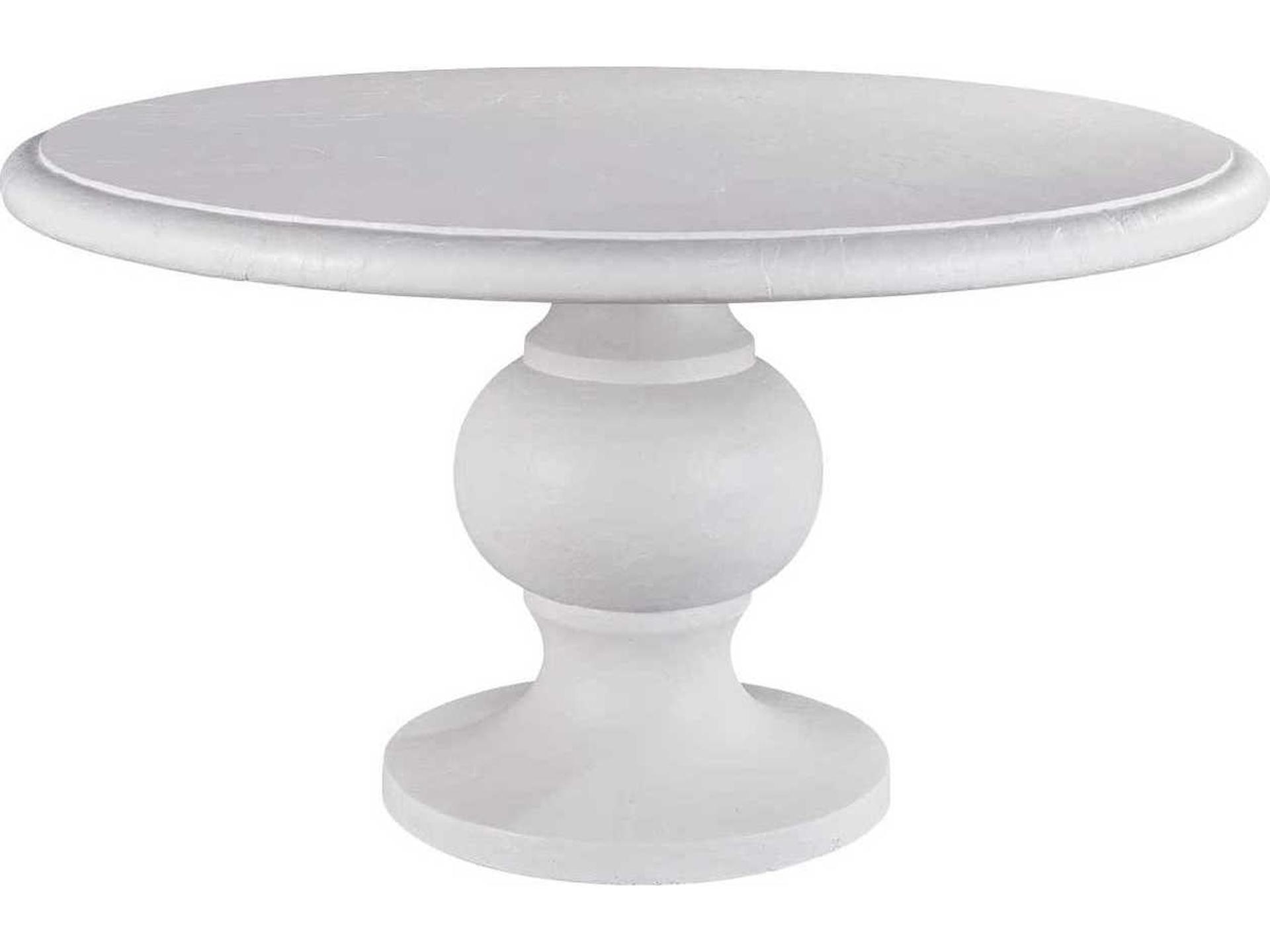 Universal Furniture Coastal Living Honolua Bay 54-Inch Round Outdoor Dining Table Abaco White