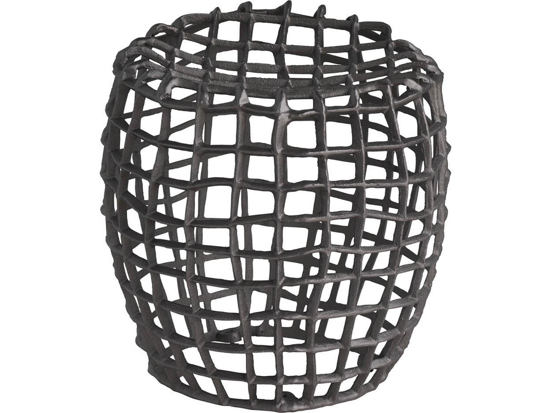 Seadrift Cast Aluminum Accent Stool in Antique Nickel