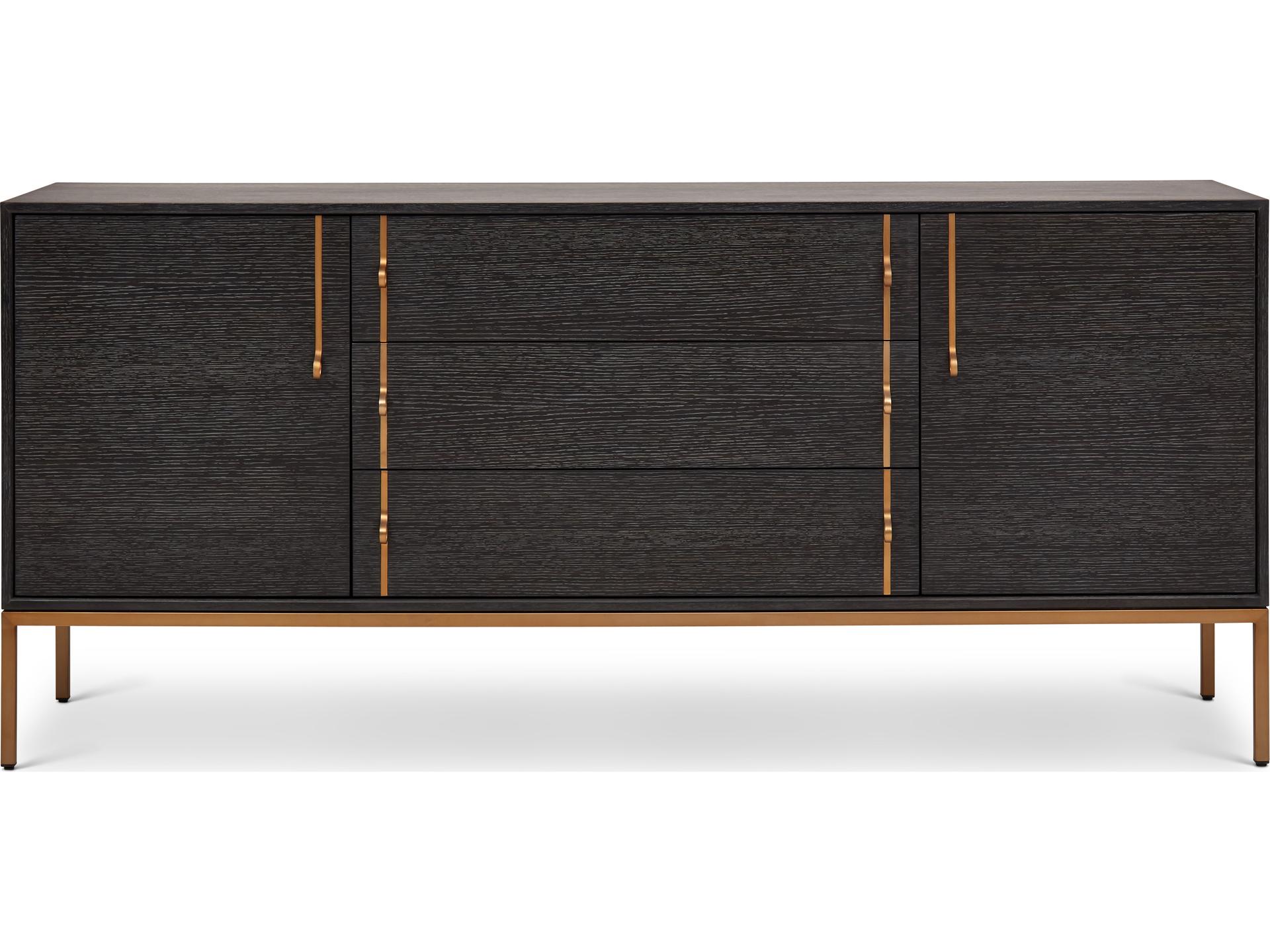 Holly Buffet IE Series Charcoal and Brass Sideboard