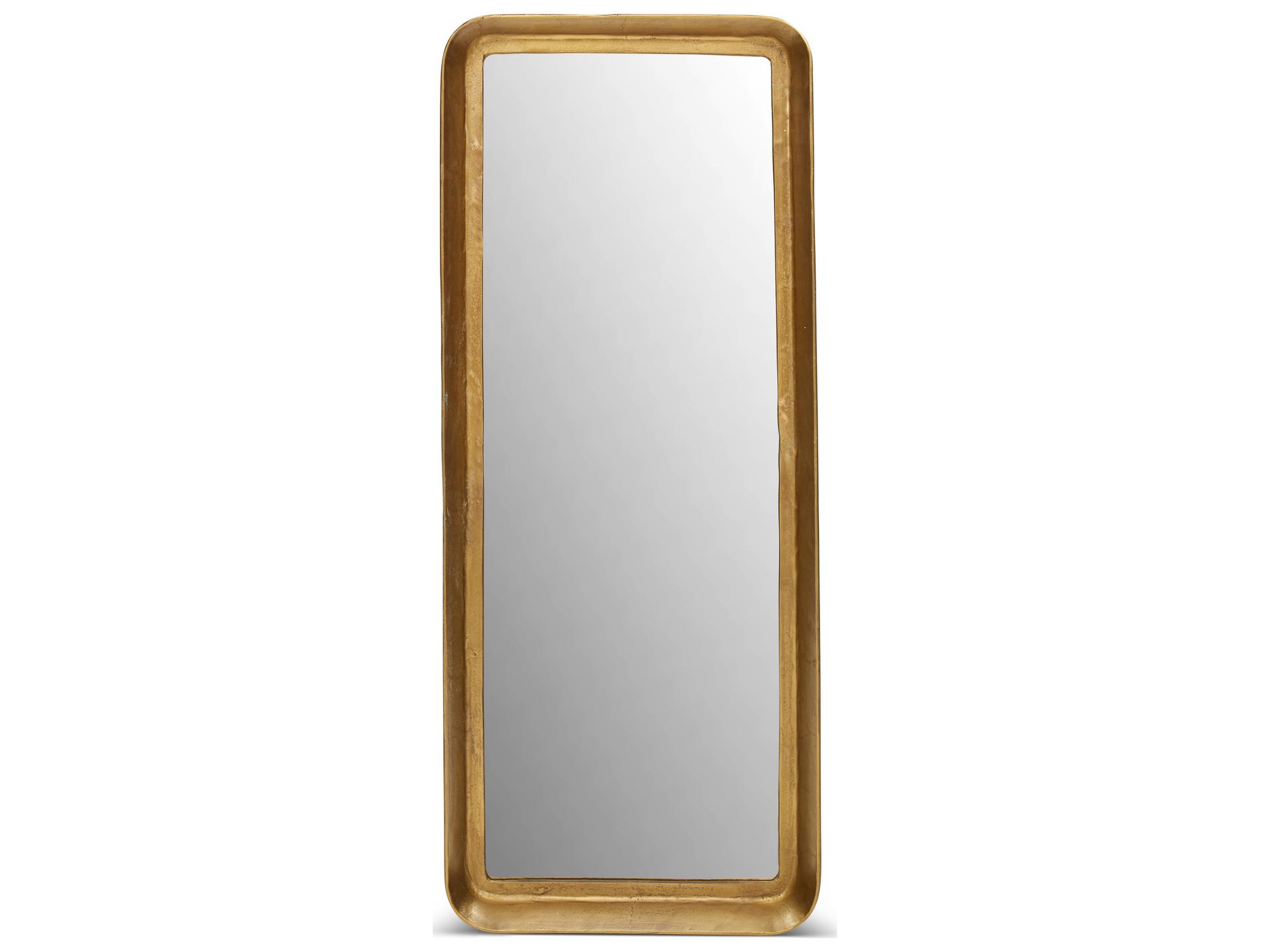 Vinod Antique Brass Rectangular Floor Mirror