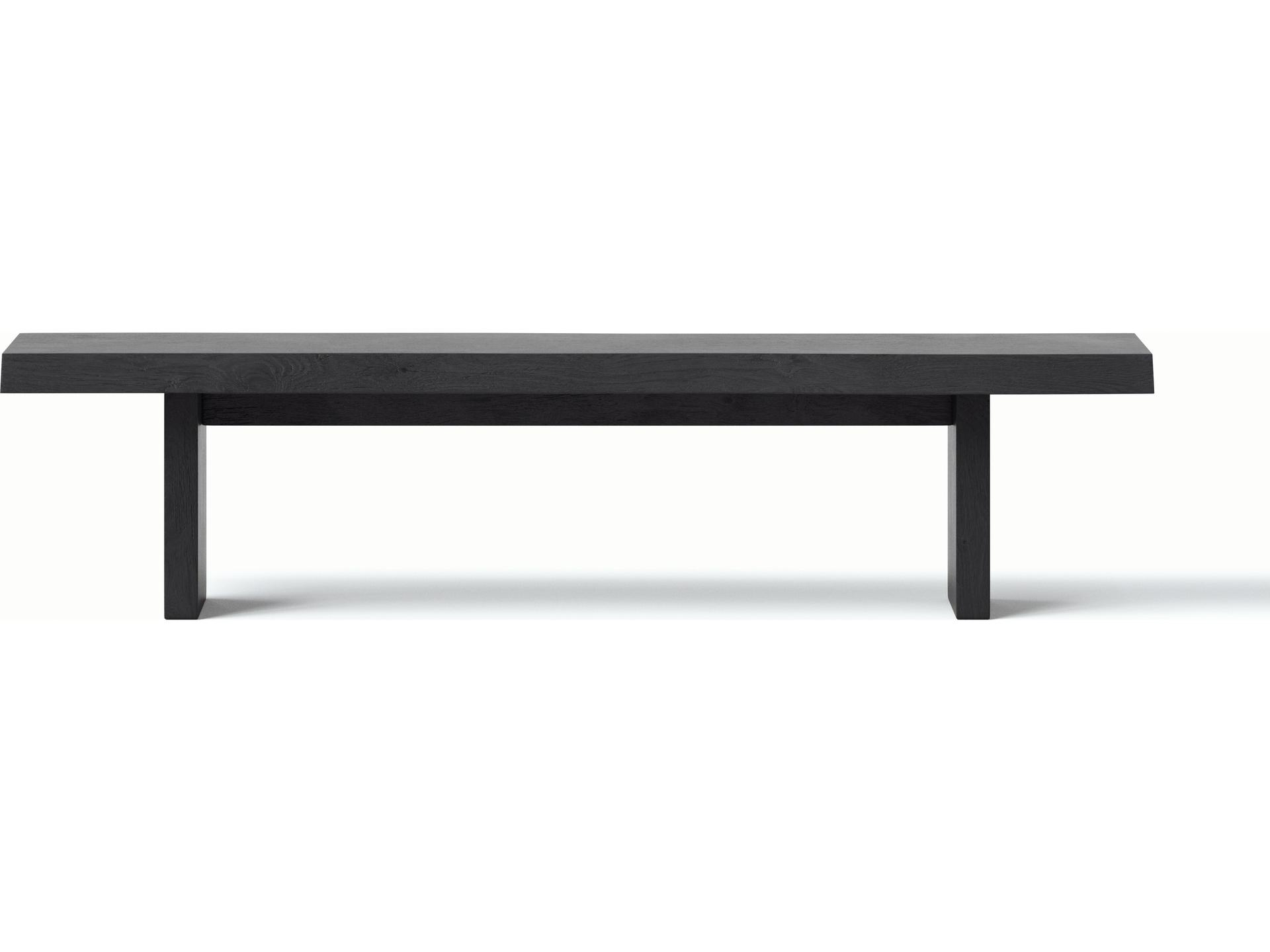 Brooks Bench 78-Inch Ebonized Black Solid Wood