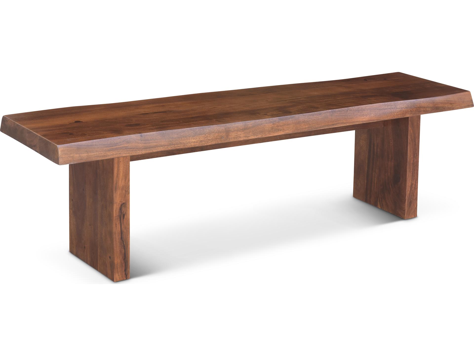 Brooks Bench 102-Inch Live Edge Solid Acacia Wood