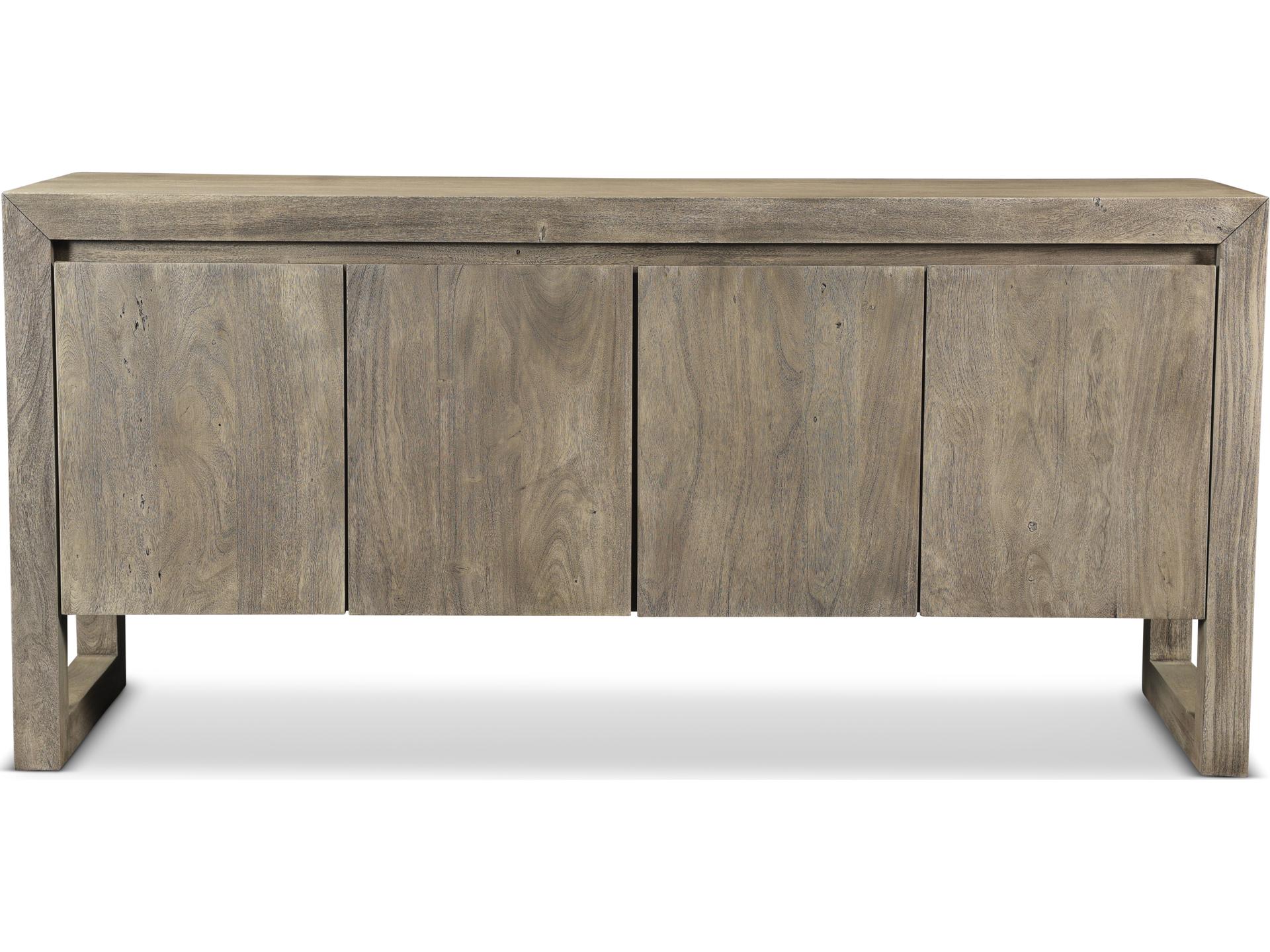 Brooks Buffet Modern Grey Solid Wood