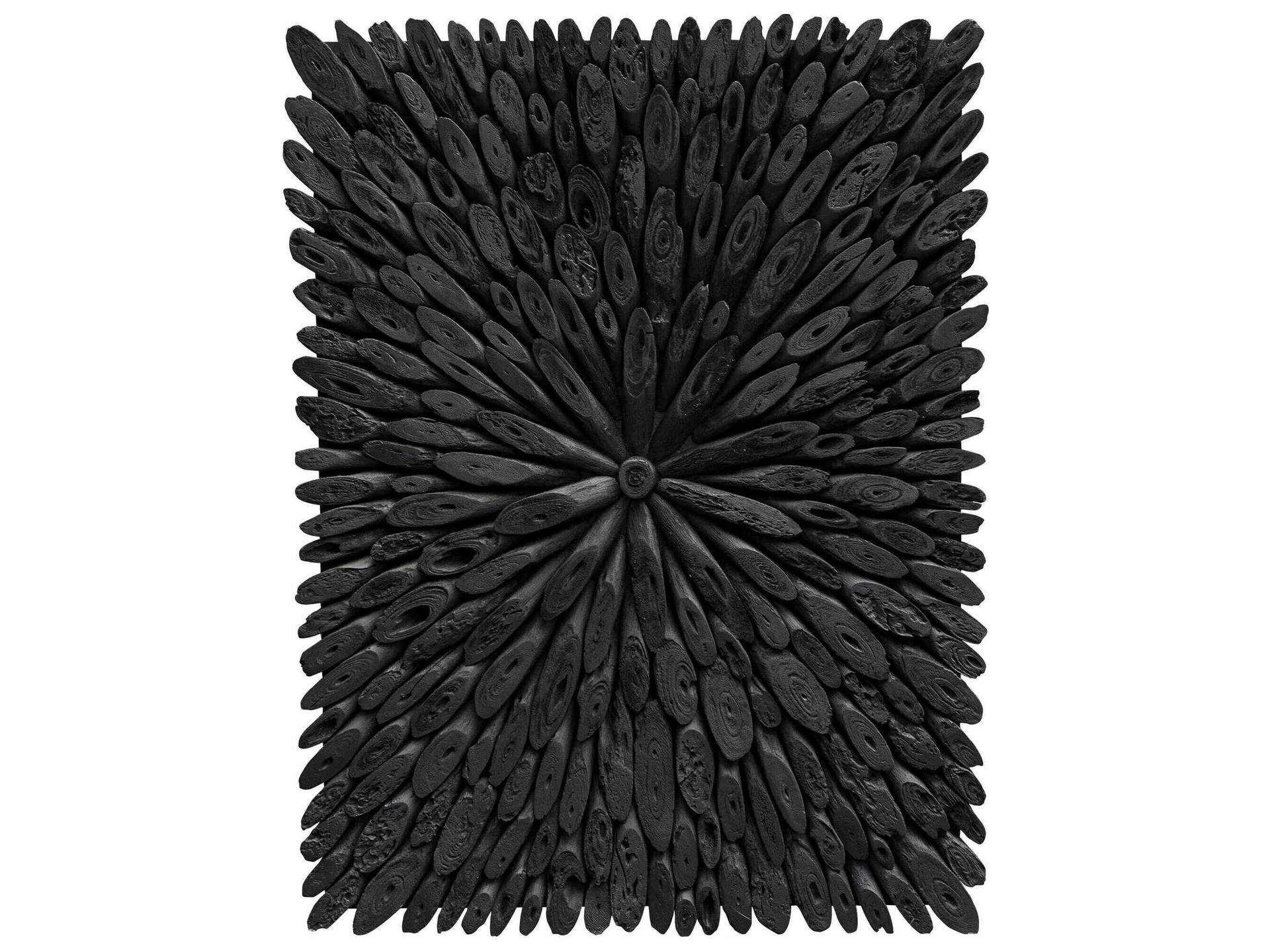 Bahama Wood Wall Decor in Rustic Black Finish