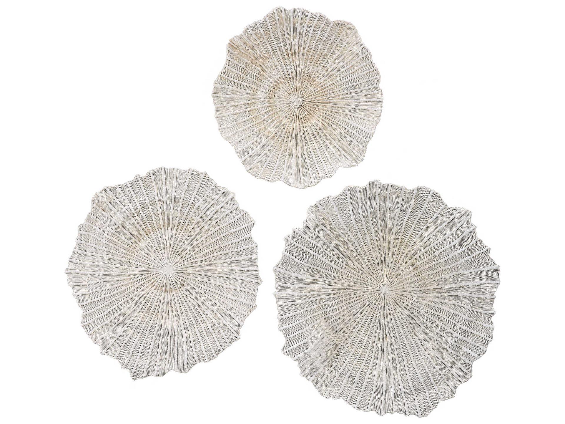 Uttermost Ocean Gems Coral 3D Wall Art Set of 3