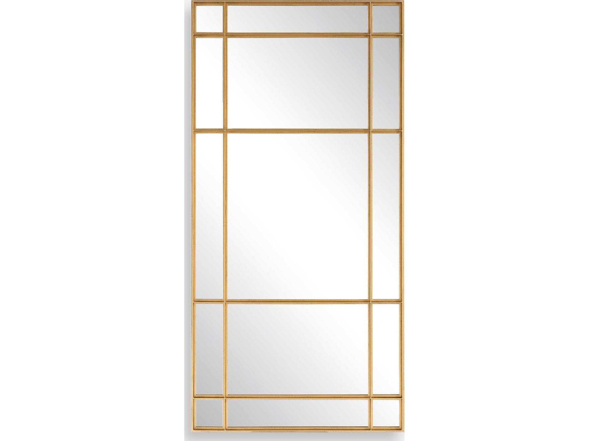 Spurgeon Antiqued Gold Rectangular Floor Mirror