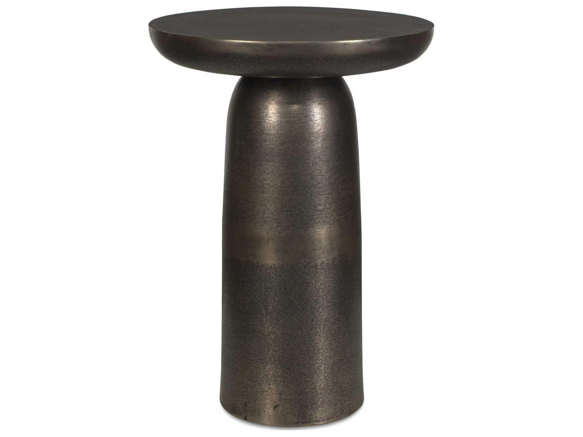 Joppa Golden Dark Bronze Metal Round End Table