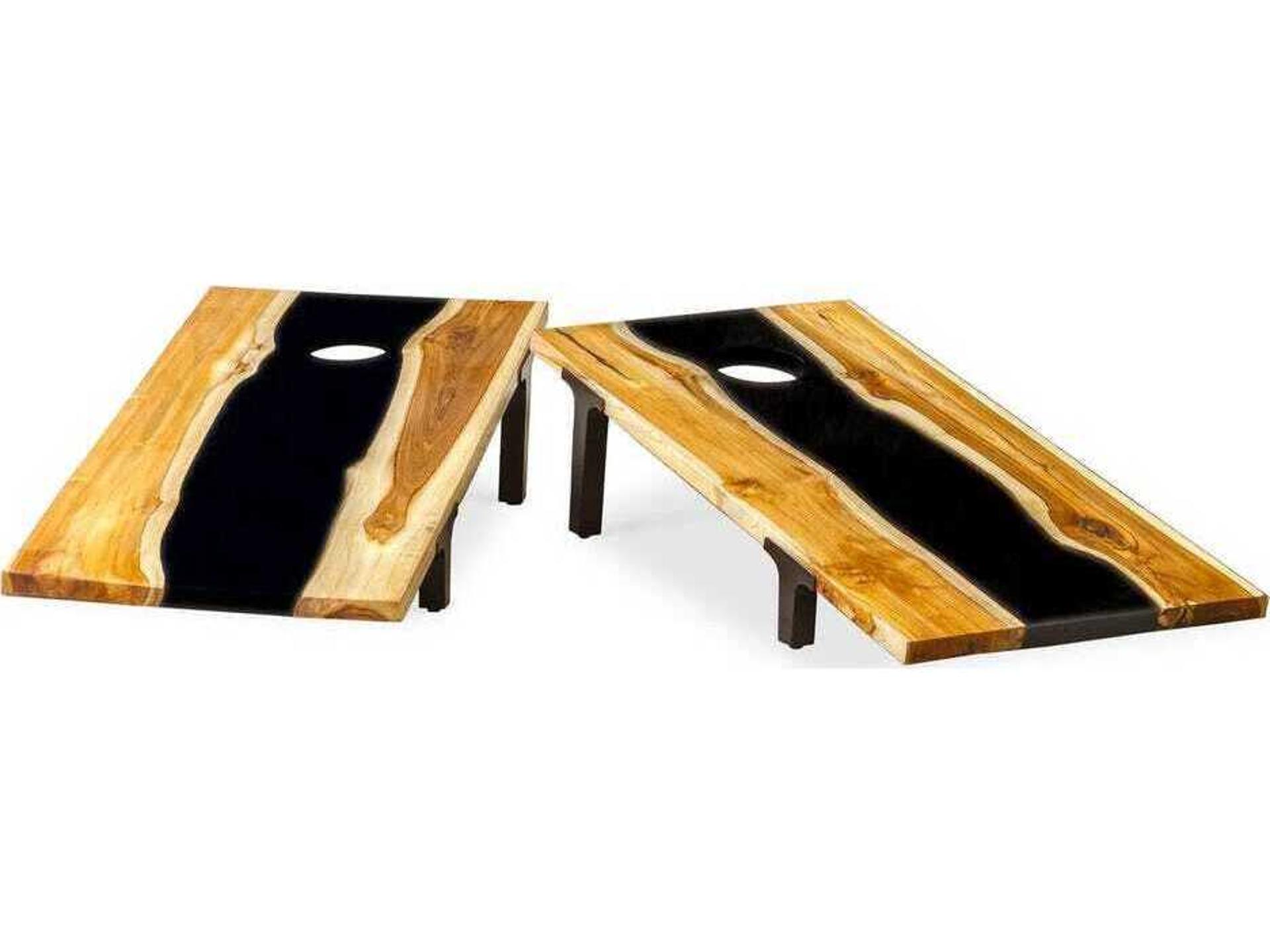 Clearwood Black Cornhole Game Set of 2