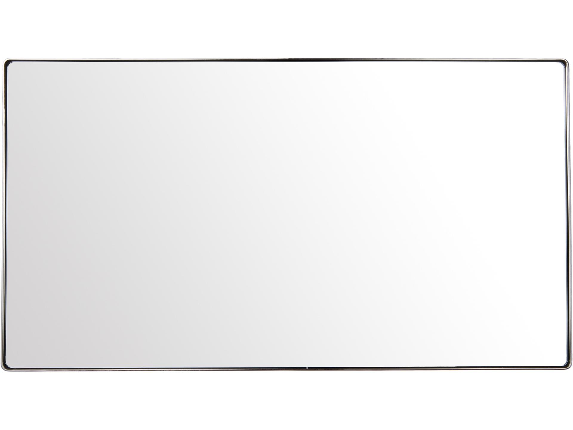 Kye 22x40 Inch Rounded Rectangular Wall Mirror in Polished Nickel