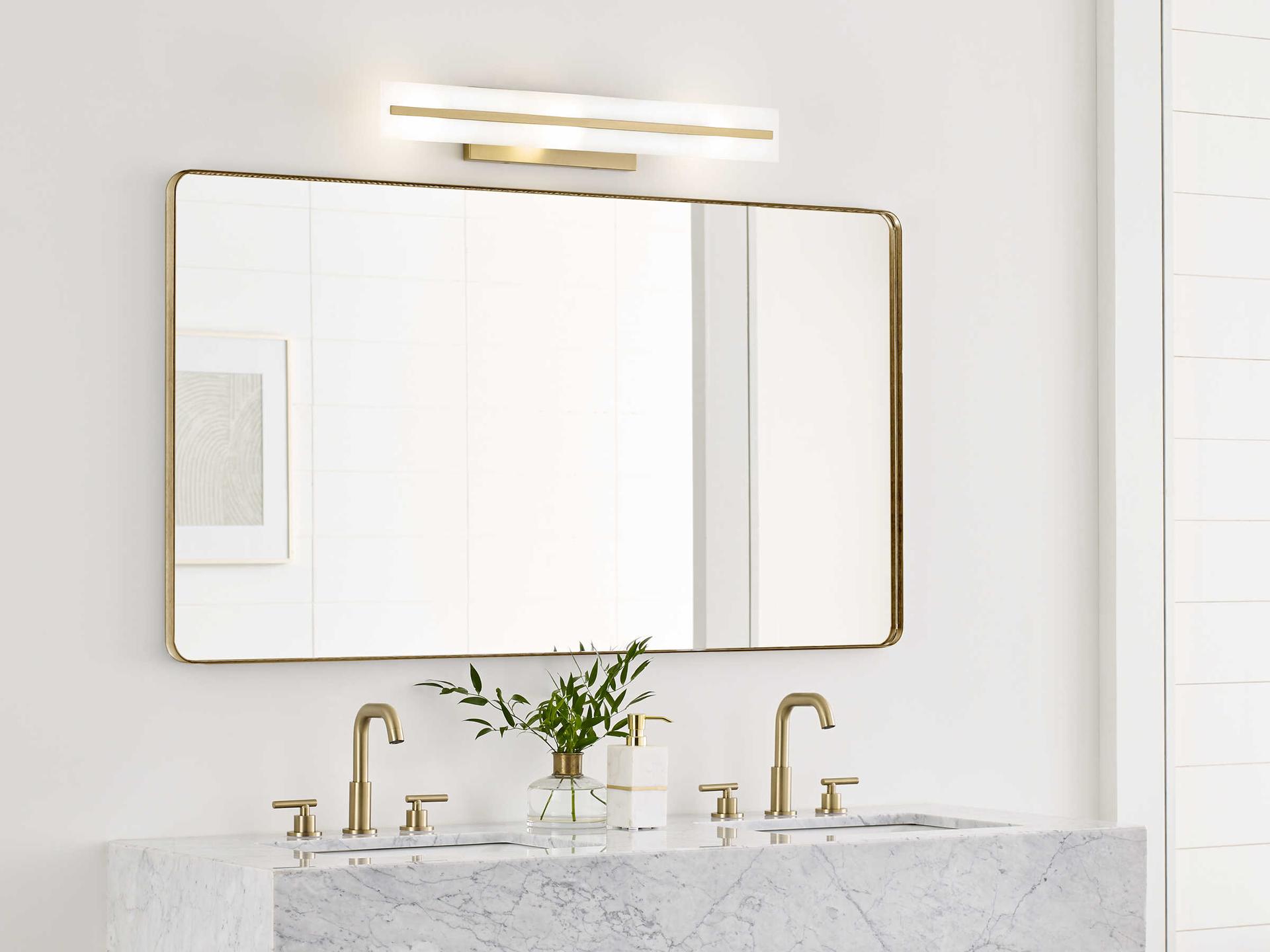 Visual Comfort Studio Dex 3-Light Satin Brass Vanity Light