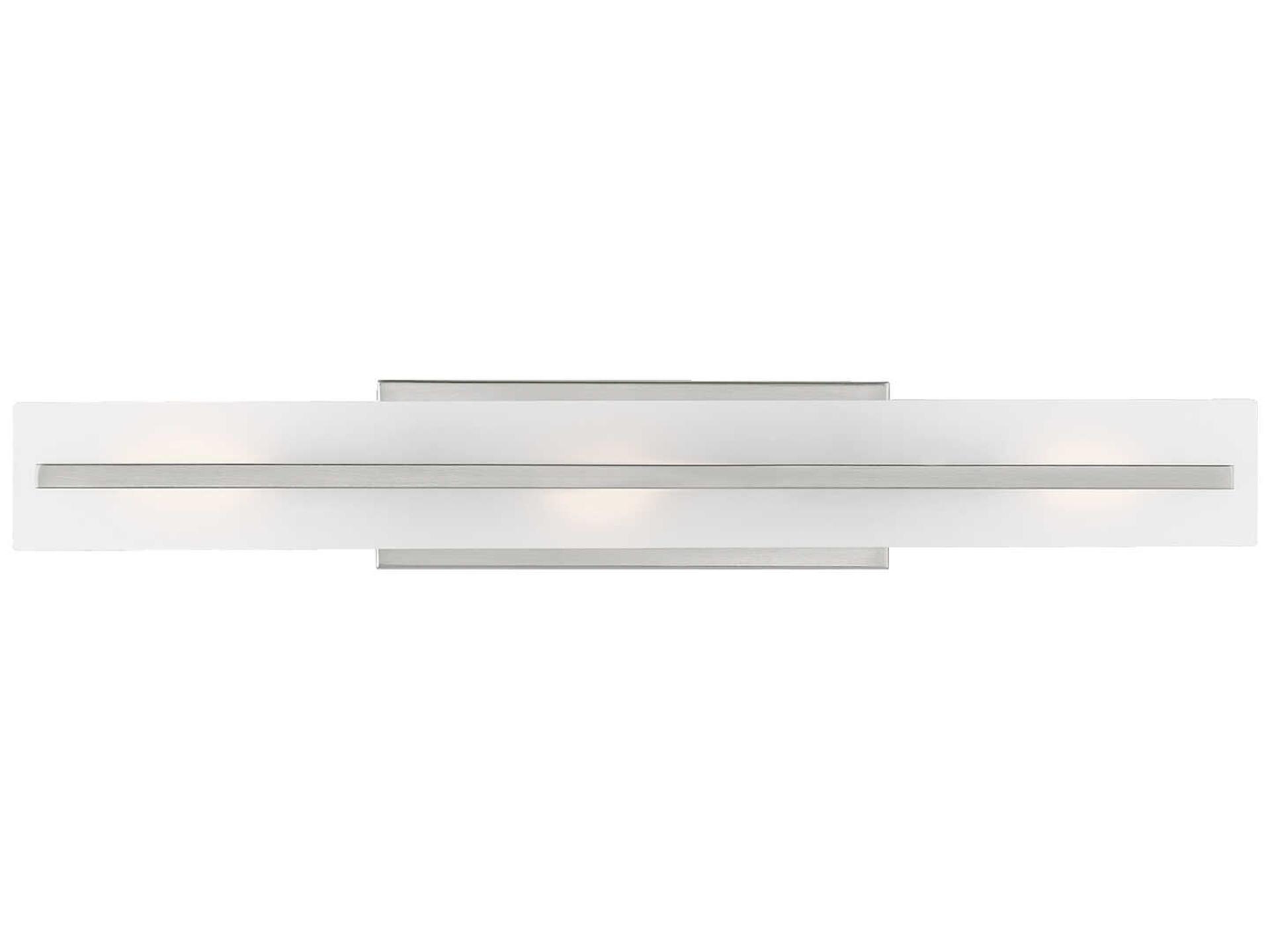 Dex 3-Light Brushed Nickel Vertical Bathroom Vanity Light