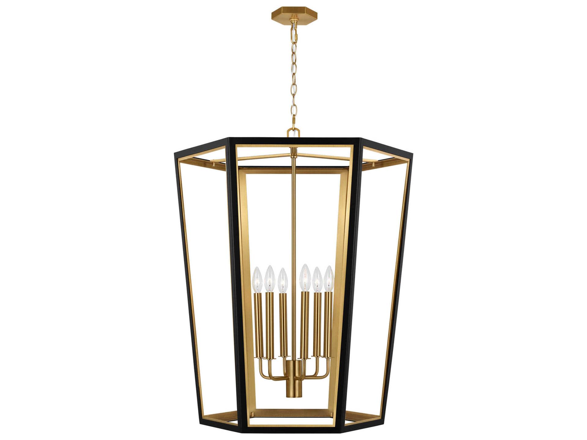 Curt 6-Light Lantern Chandelier in Midnight Black