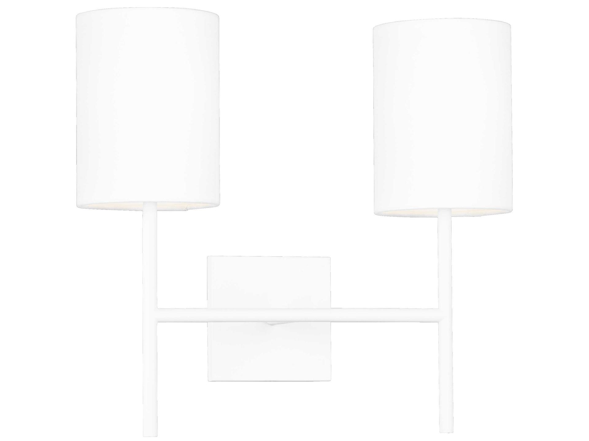 Key 2-Light Wall Sconce in Matte White